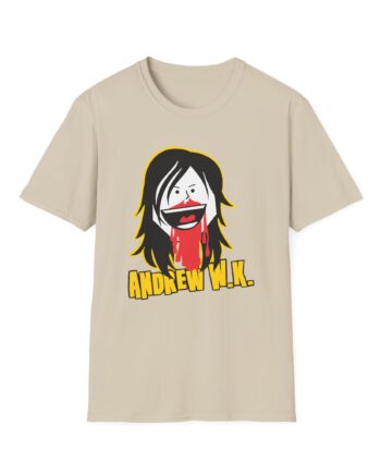 Andrew Wk Cartoon Bloody Nose Unisex Softstyle T-Shirt