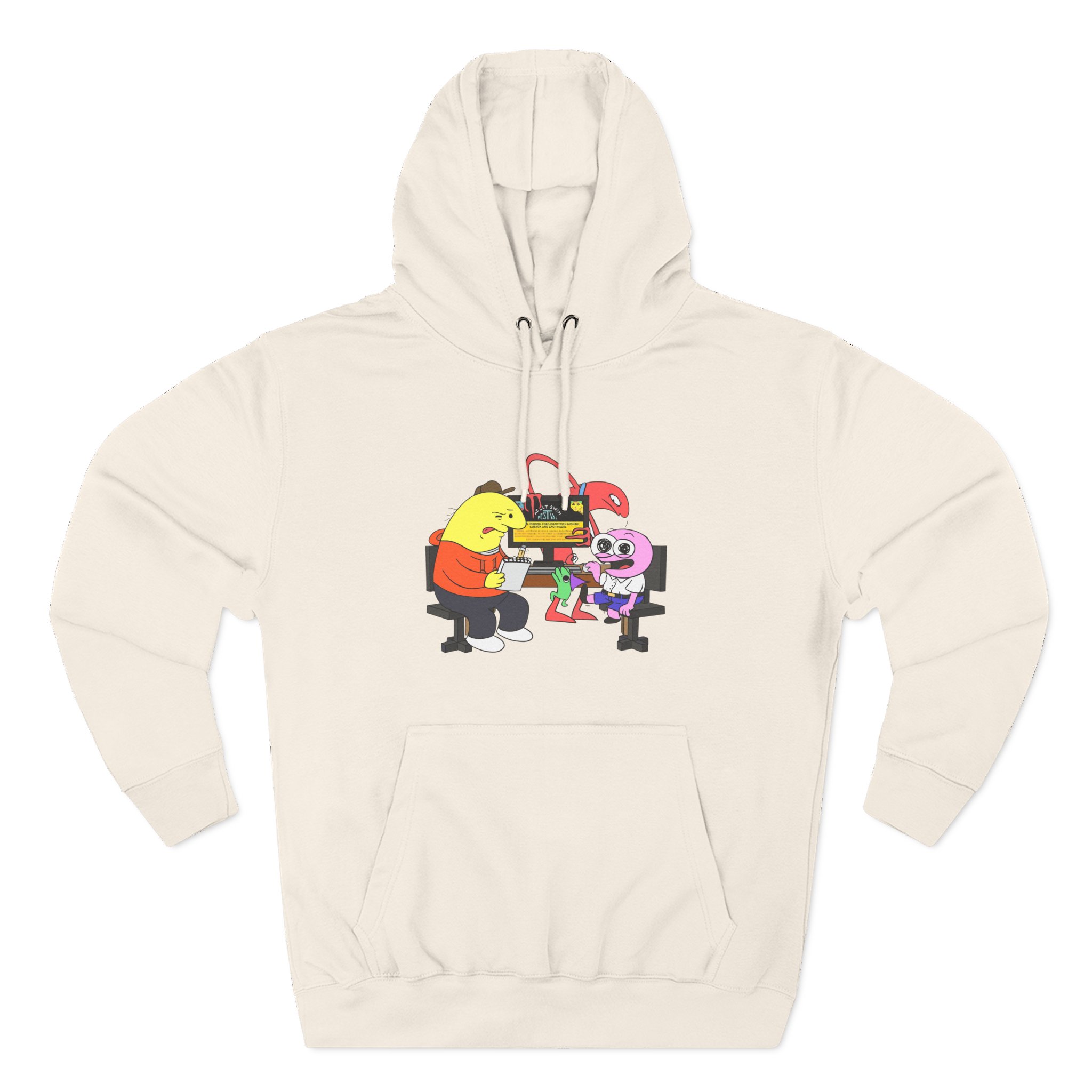 Smiling Friends Three-panel Fleece Hoodie