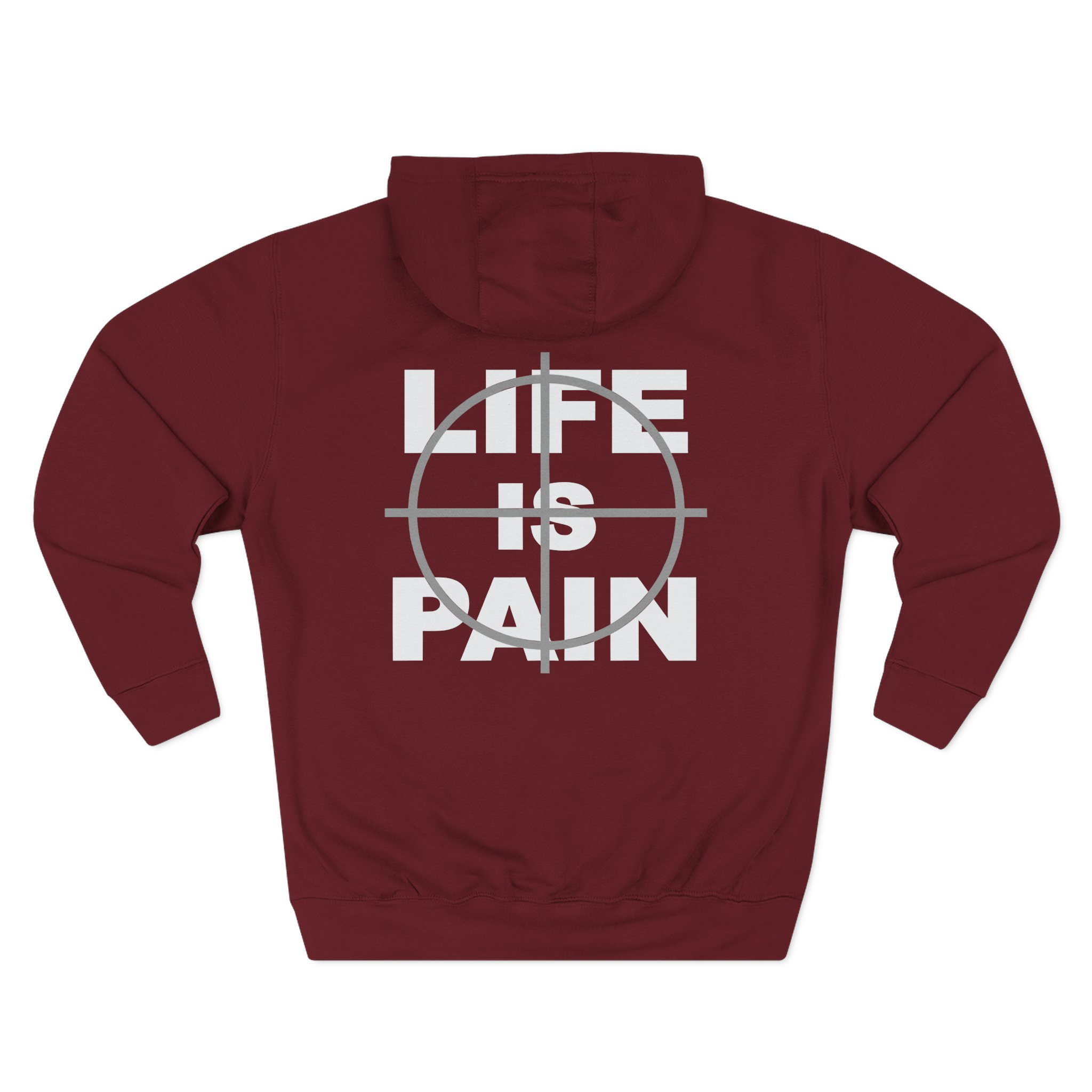 Merauder Life is Pain Three-Panel Fleece Hoodie