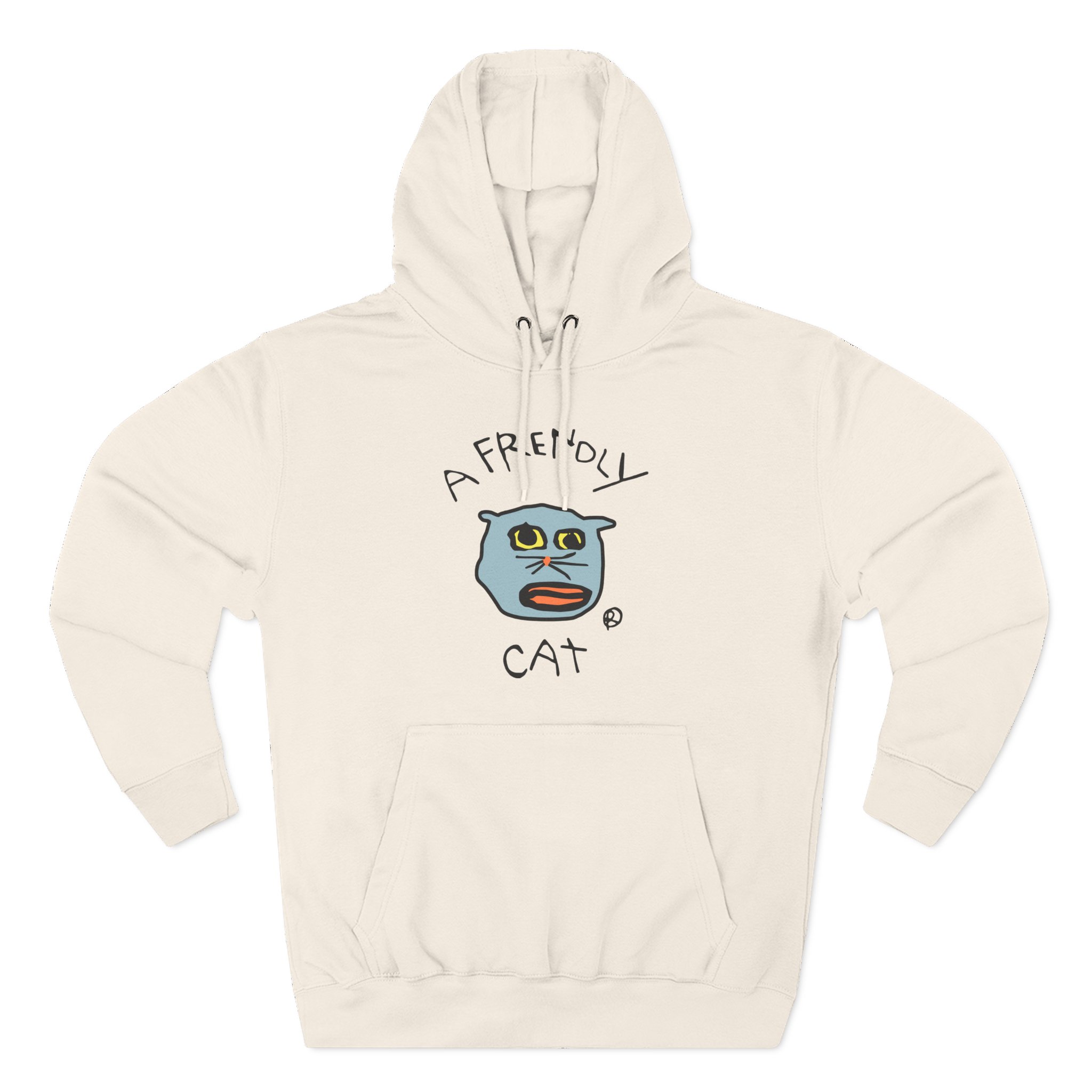 Lirik Just a Frendly Cat Three-Panel Fleece Hoodie