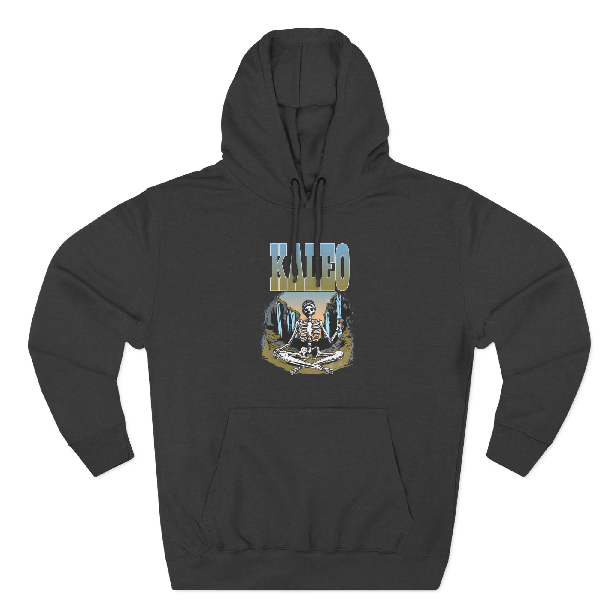 Kaleo Meditating Skeleton Three-Panel Fleece Hoodie