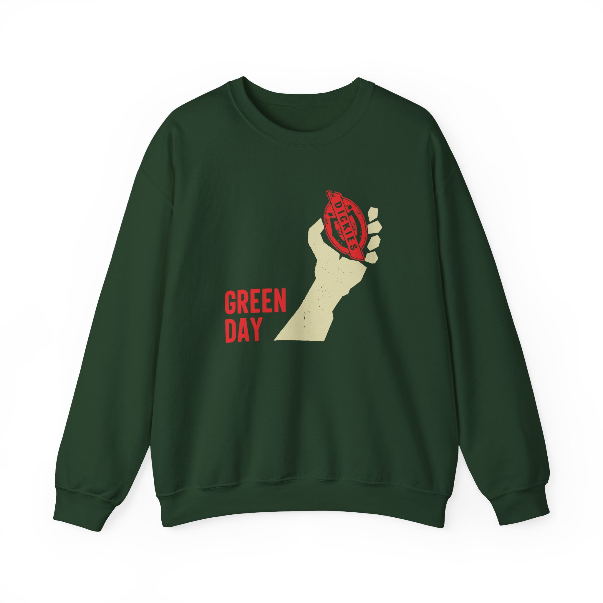 Green Day Dickies Heart Grenade Unisex Heavy Blendâ„¢ Crewneck Sweatshirt