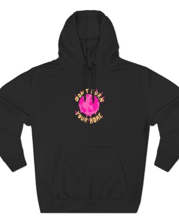 Flamingo Three-Panel Fleece Hoodie