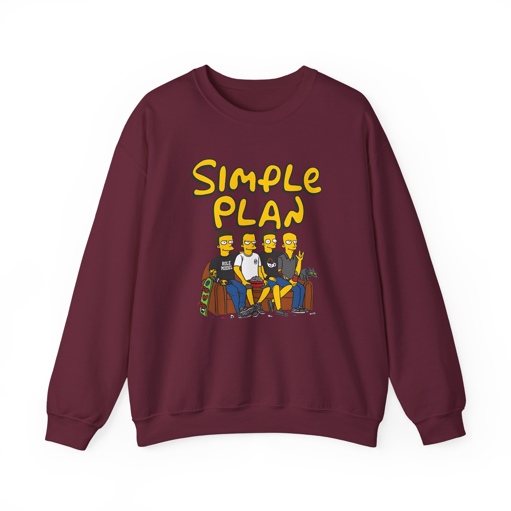 Simple Plan Band on the Couch Unisex Heavy Blendâ„¢ Crewneck Sweatshirt
