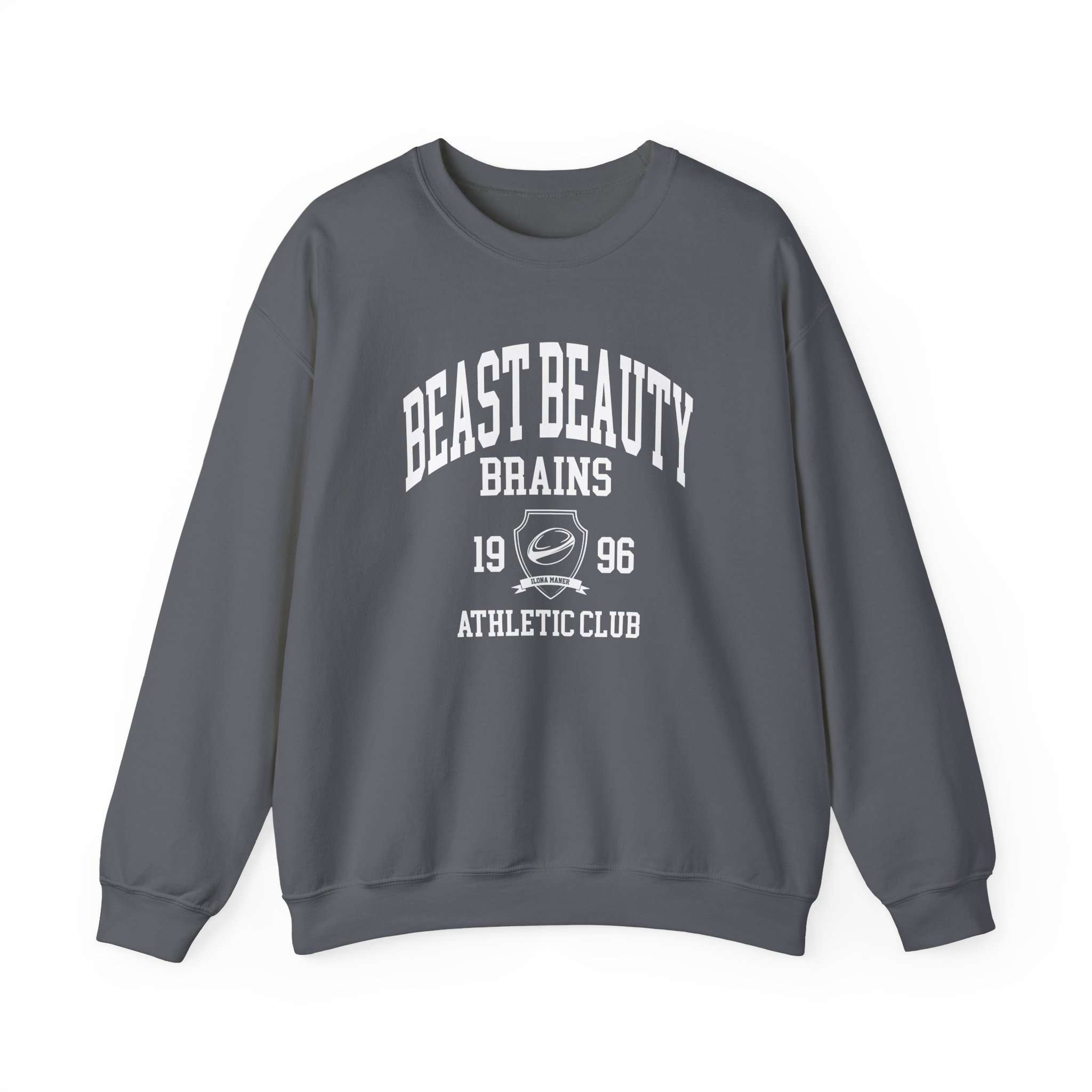 Ilona Maher Beast Beauty Brains Athletic Club Unisex Heavy Blendâ„¢ Crewneck Sweatshirt