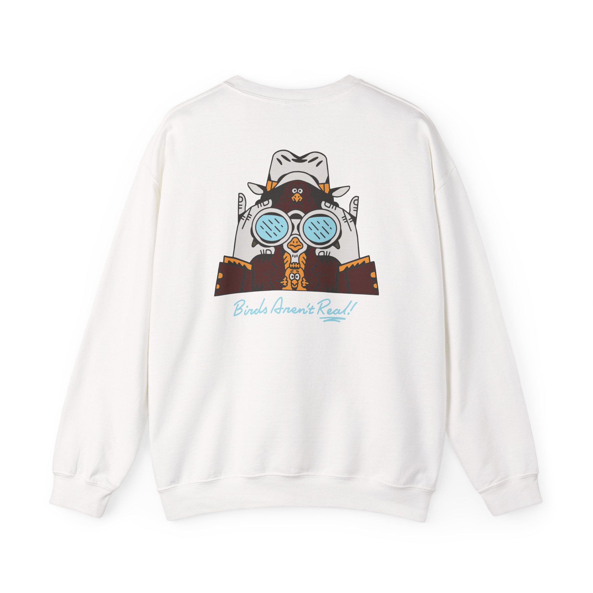 Birds Arent Real Trench Coat Hemp Unisex Heavy Blendâ„¢ Crewneck Sweatshirt