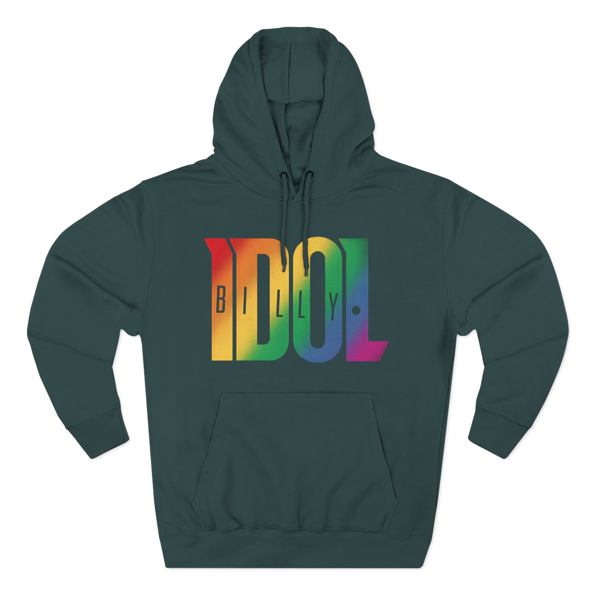 Billy Idol Black Rainbow Logo Three-Panel Fleece Hoodie