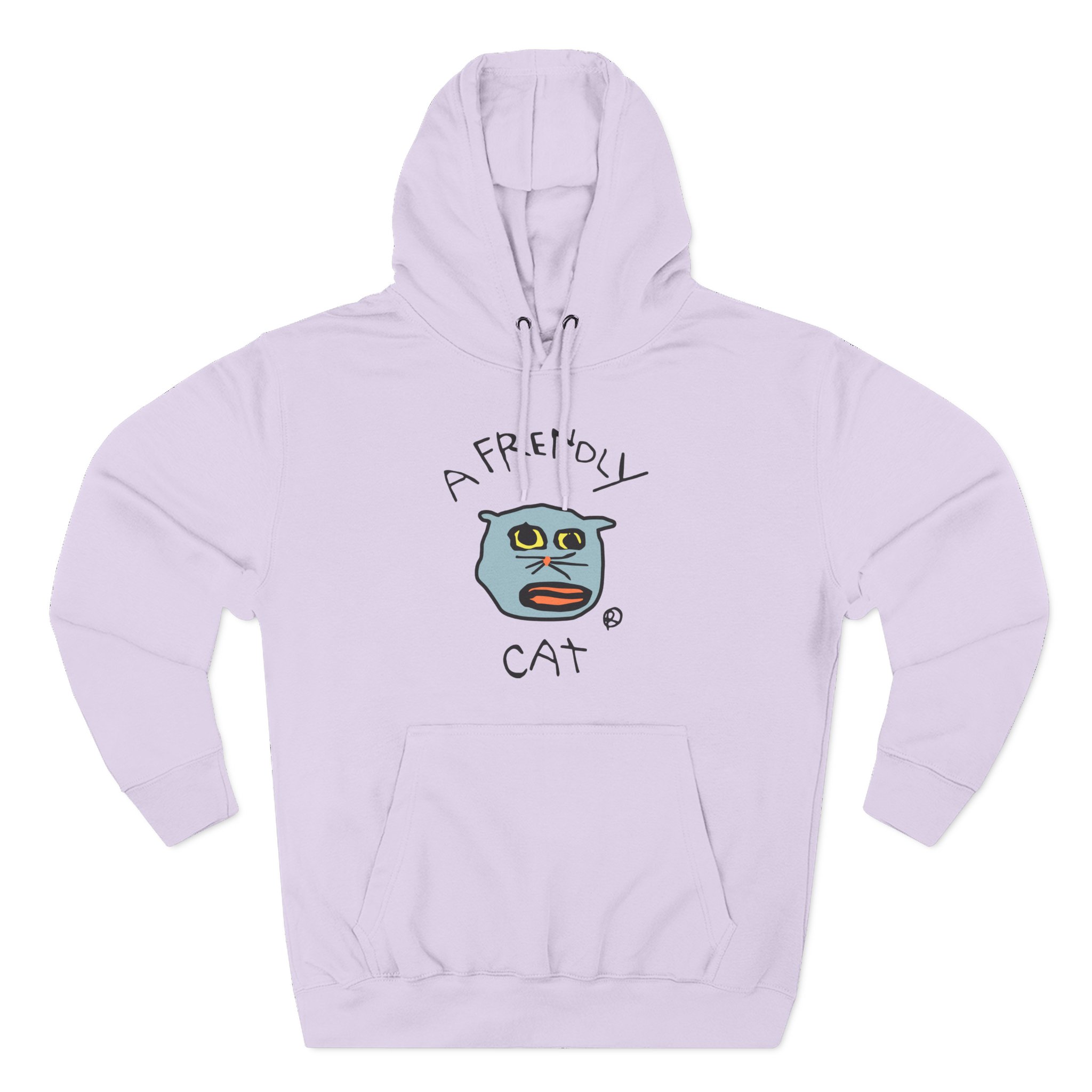 Lirik Just a Frendly Cat Three-Panel Fleece Hoodie