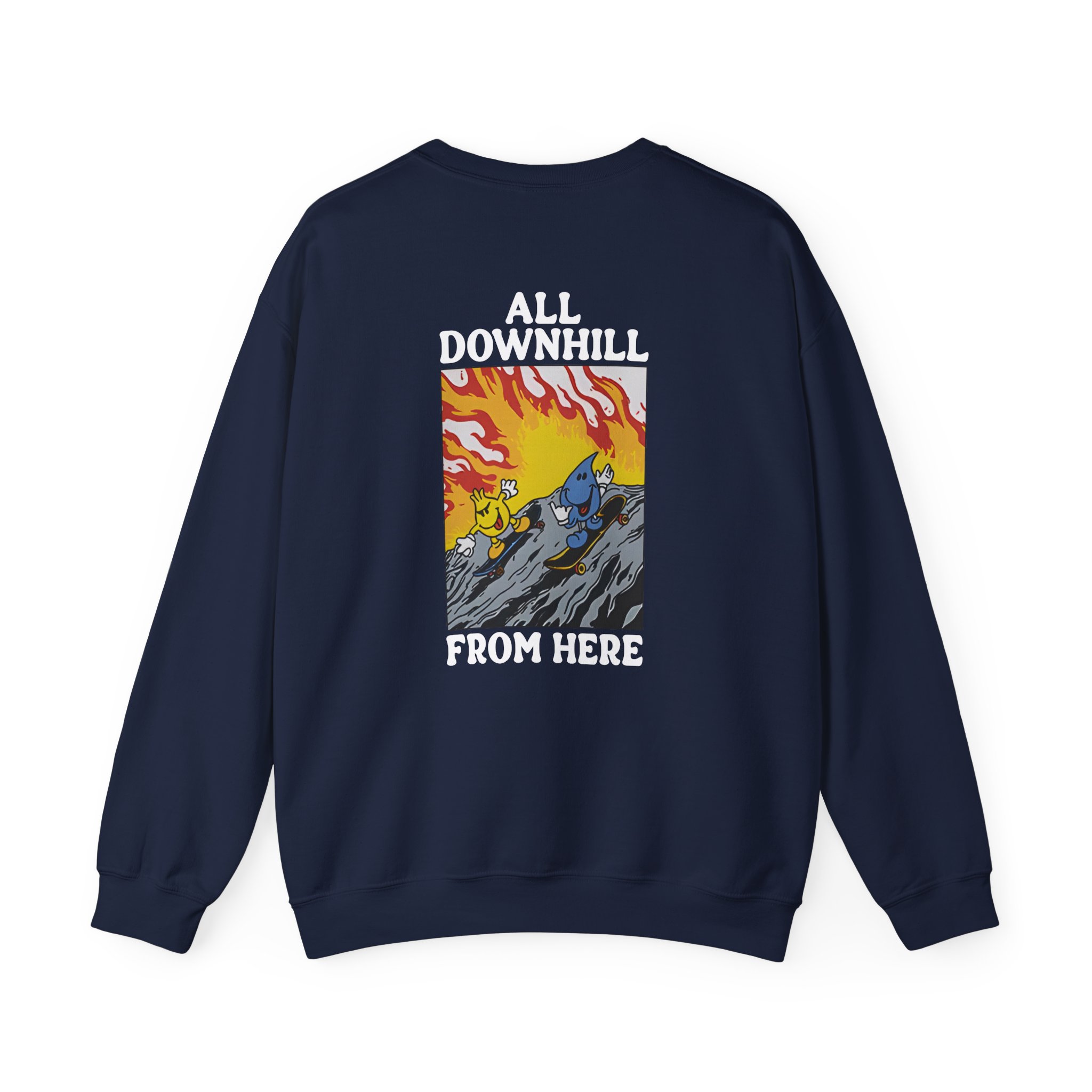 New Found Glory It’s All Downhill From Here Flame Unisex Heavy Blend™ Crewneck Sweatshirt