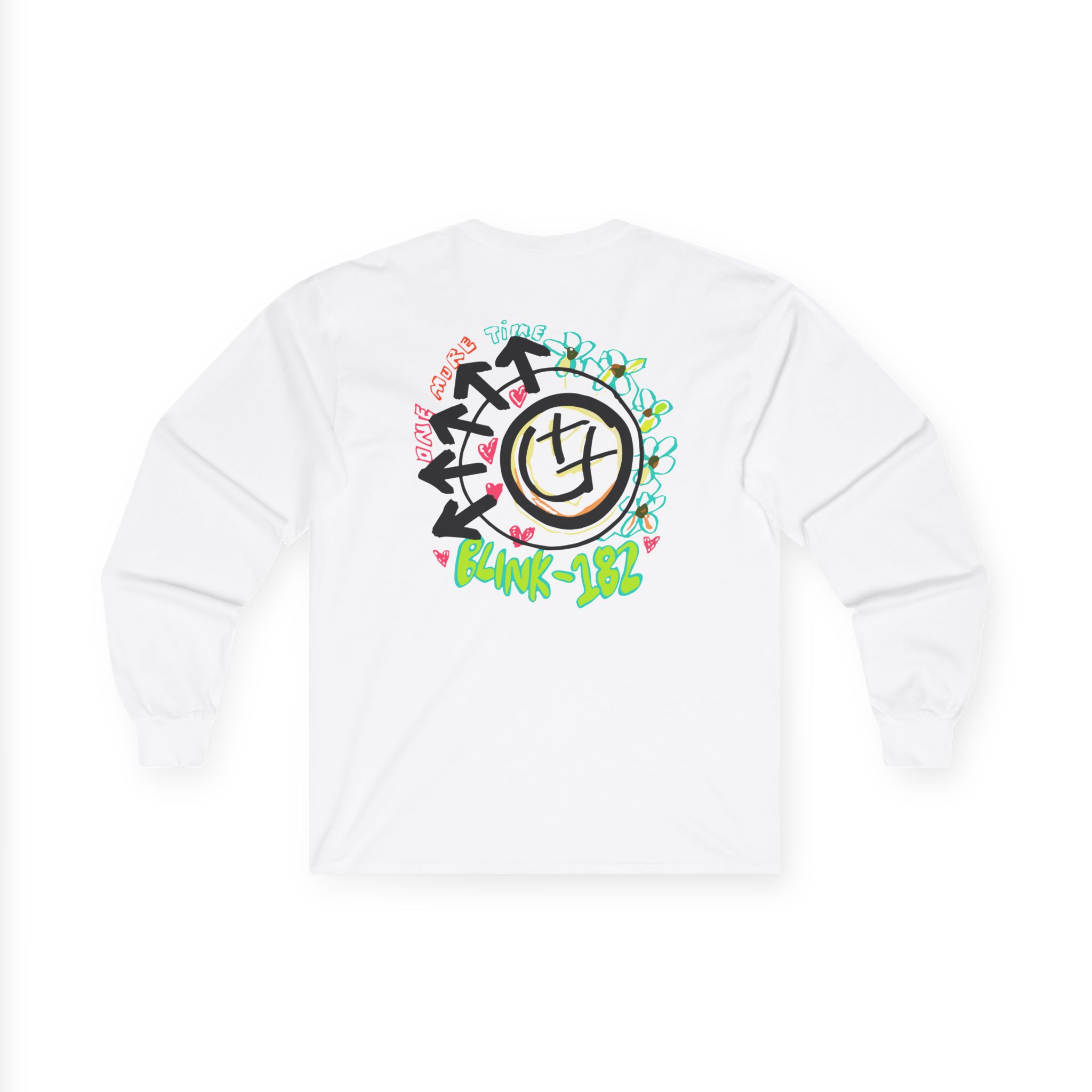 Blink 182 One More Time Smiley Sketch Unisex Ultra Cotton Long Sleeve Tee