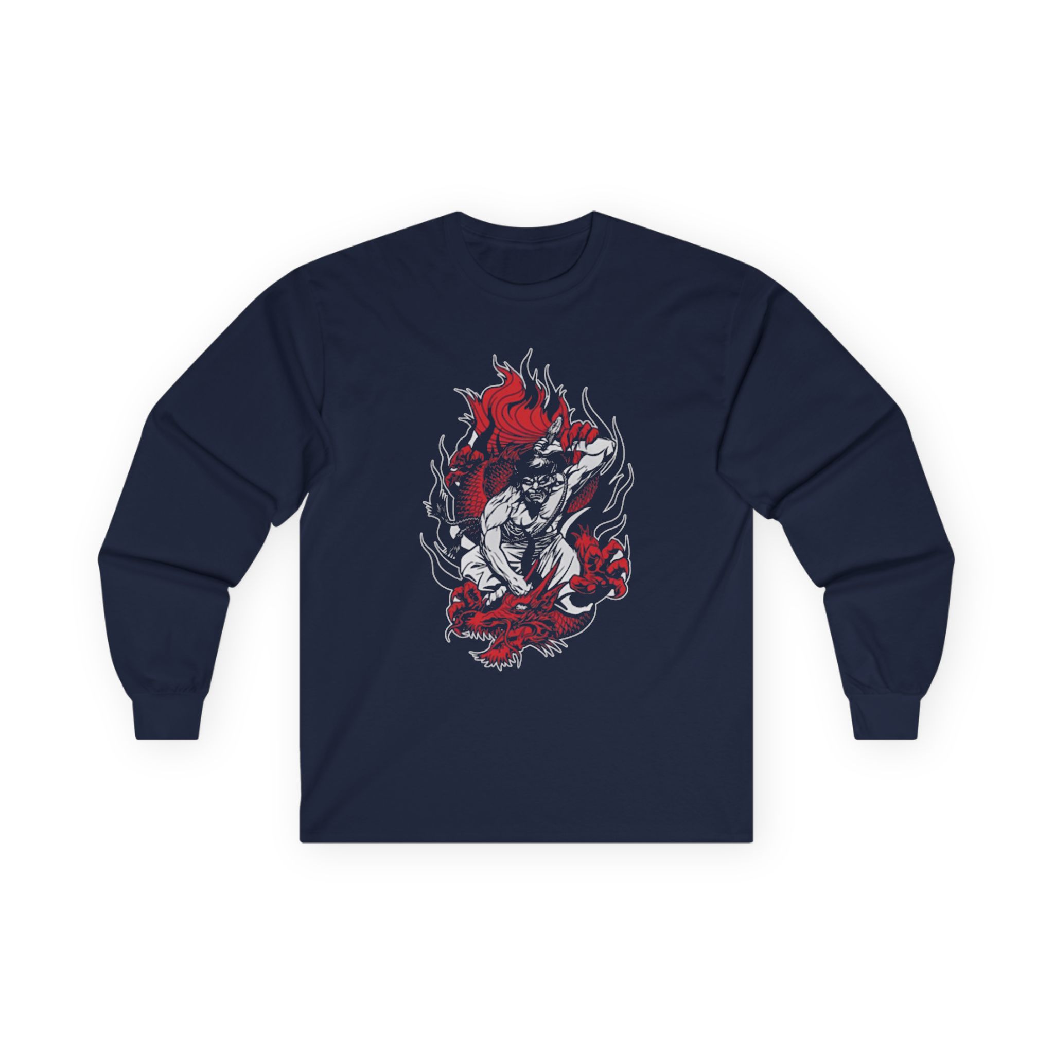 100 Demons Samurai Dragon Unisex Ultra Cotton Long Sleeve Tee