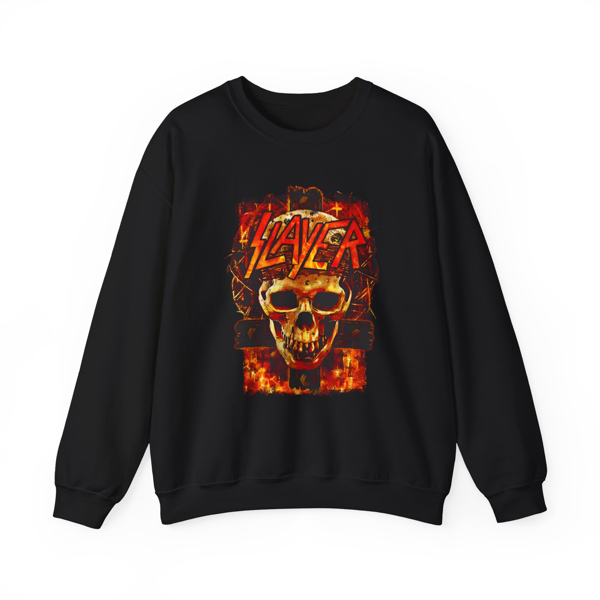 Slayer Skull And Cross Unisex Heavy Blendâ„¢ Crewneck Sweatshirt