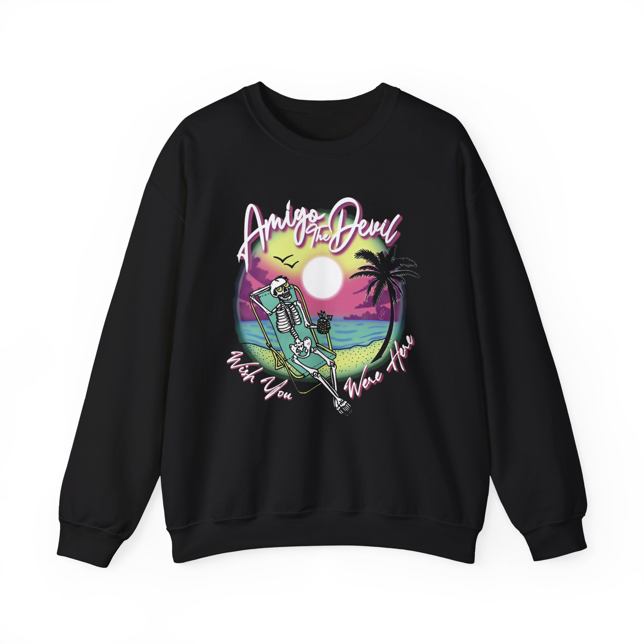 Amigo the Devil Vacation Unisex Heavy Blendâ„¢ Crewneck Sweatshirt