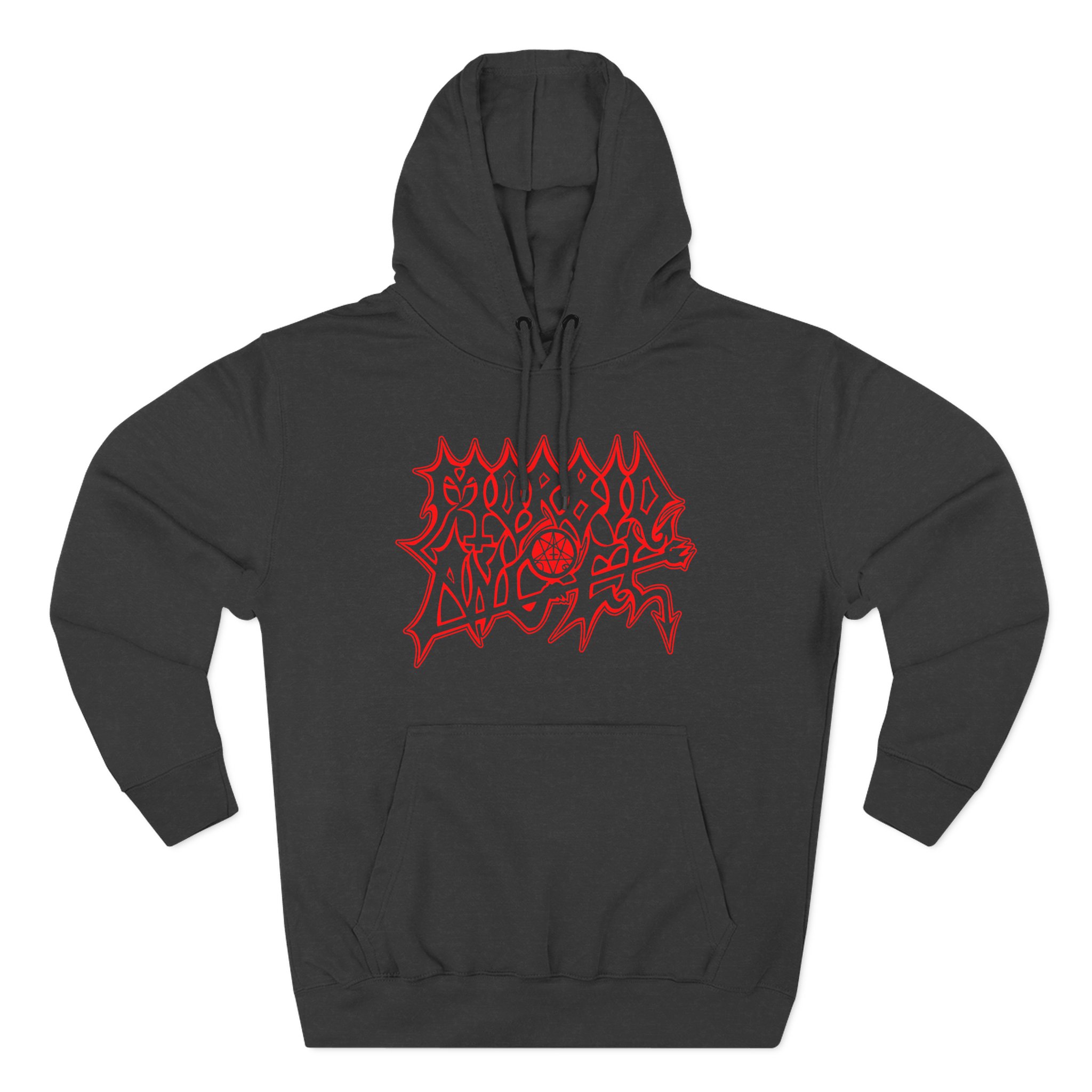 Morbid Angel Red Logo Three-Panel Fleece Hoodie