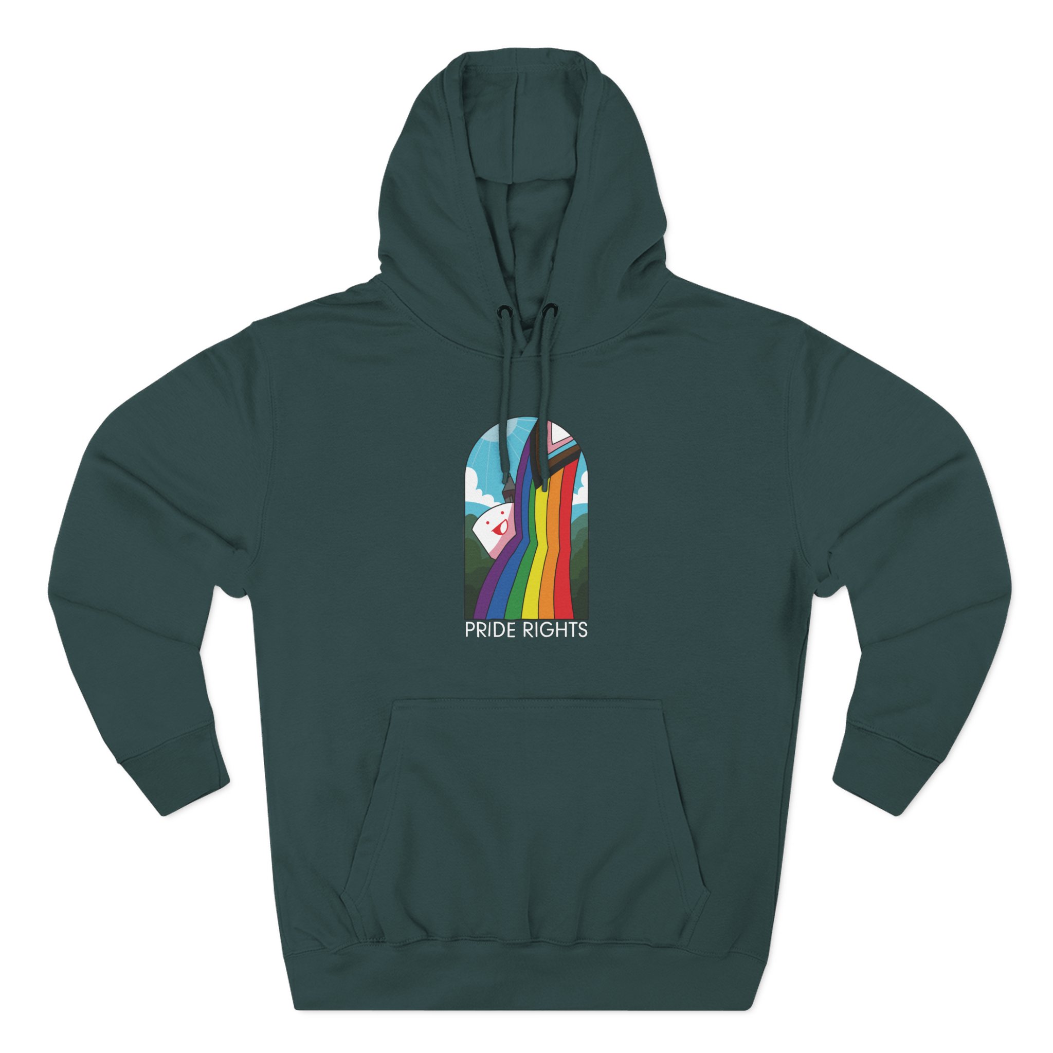 Drawfee Pride Rights Three-Panel Fleece Hoodie
