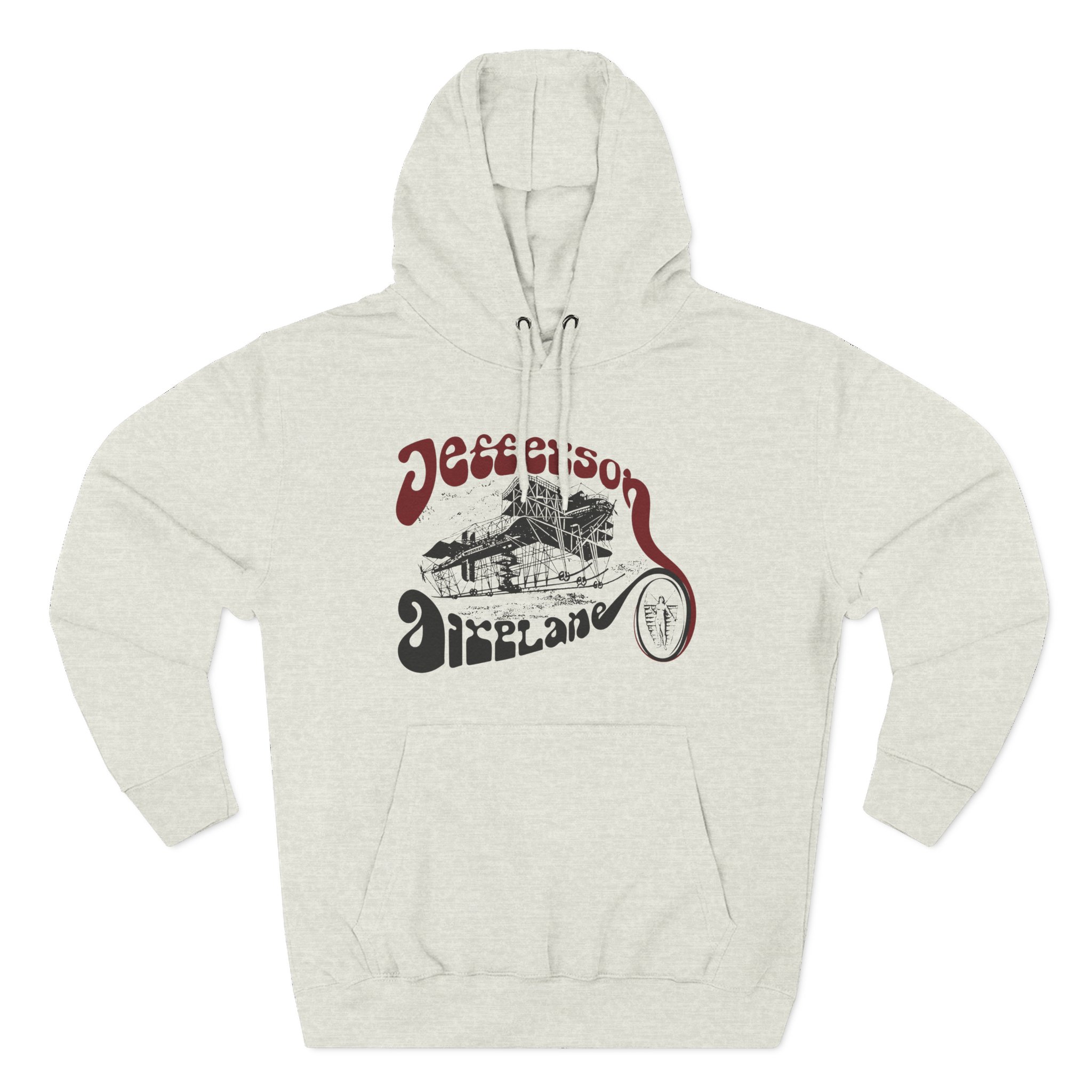 Jefferson Airplane Vintage Plane Three-Panel Fleece Hoodie
