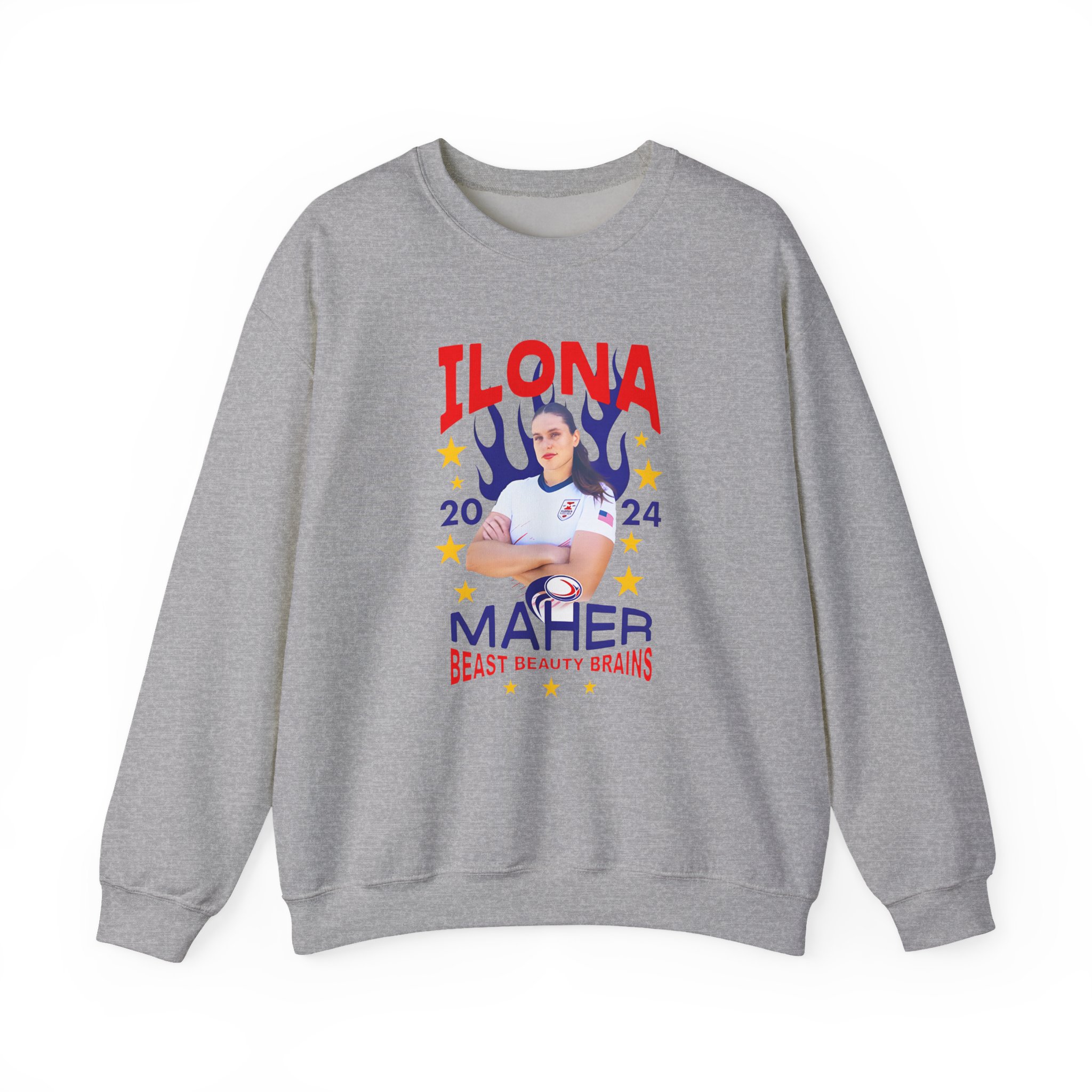 Ilona Maher Spangled Banner Unisex Heavy Blendâ„¢ Crewneck Sweatshirt