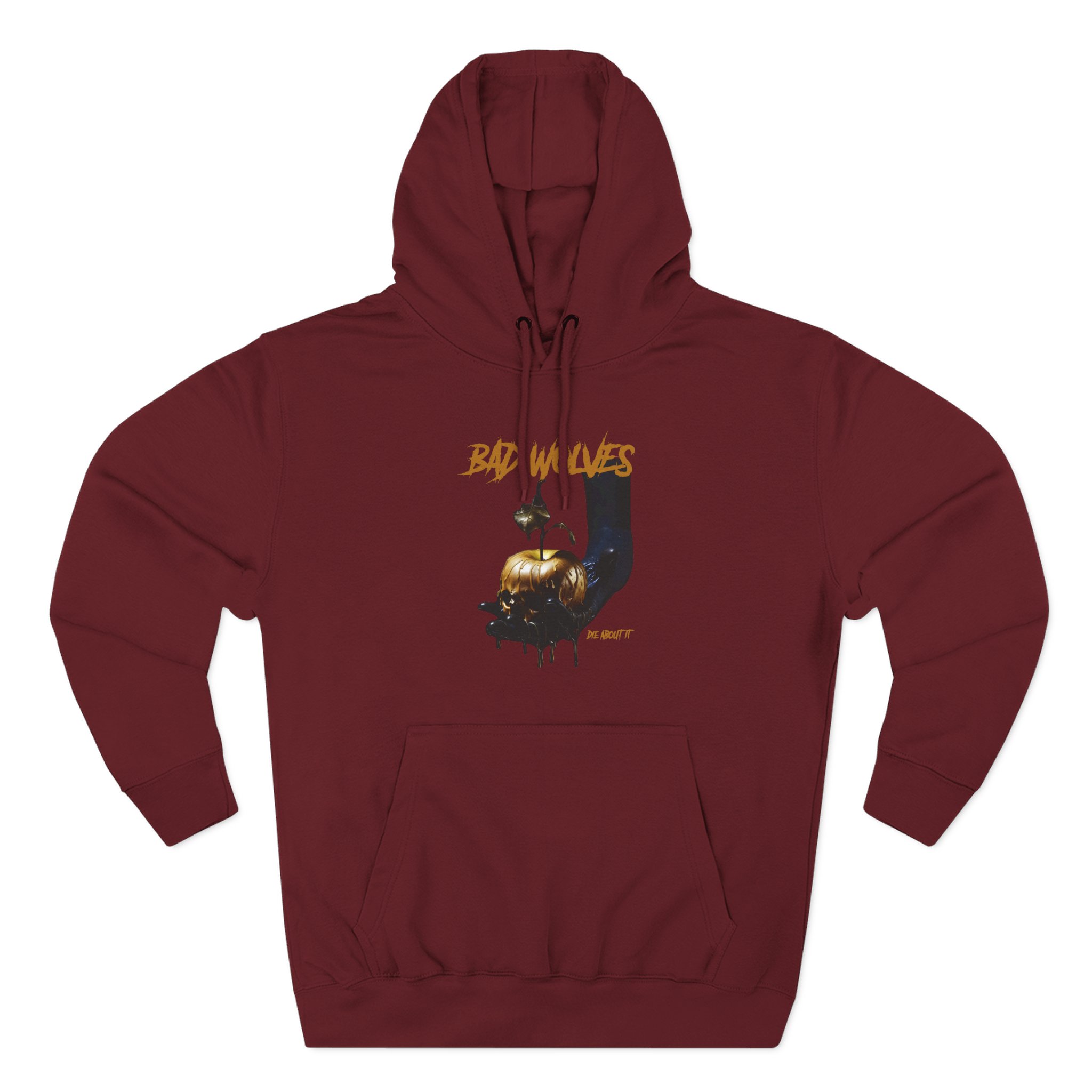 Bad Wolves Die About It Tracklist Three-Panel Fleece Hoodie