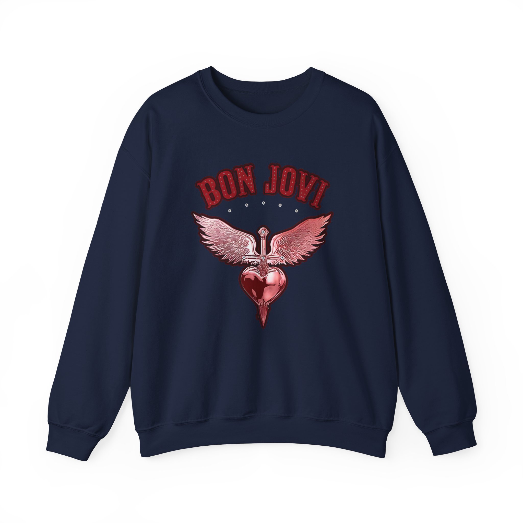 Bon Jovi Forever Red H&d Unisex Heavy Blendâ„¢ Crewneck Sweatshirt