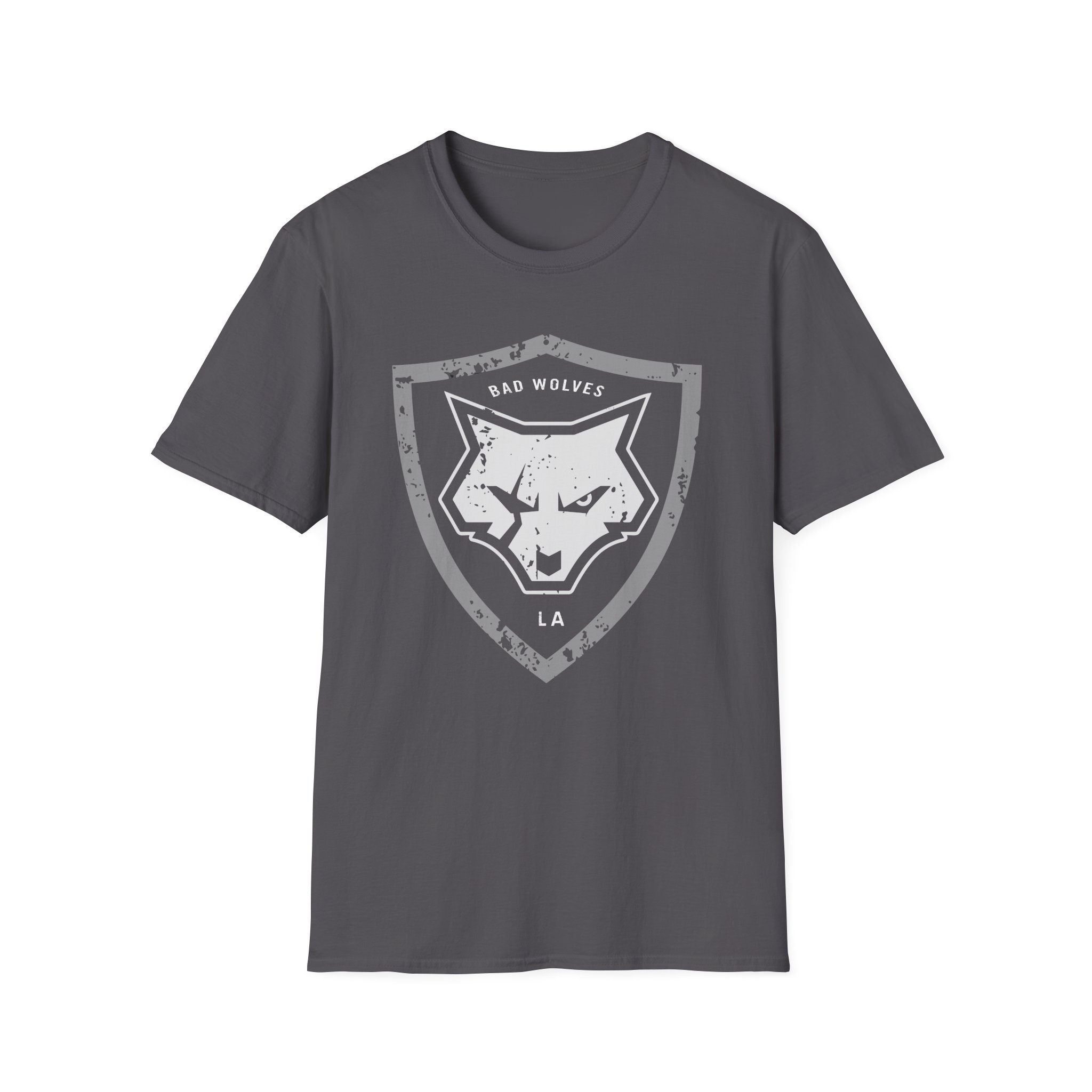 Bad Wolves Distressed Shield Unisex Softstyle T-Shirt