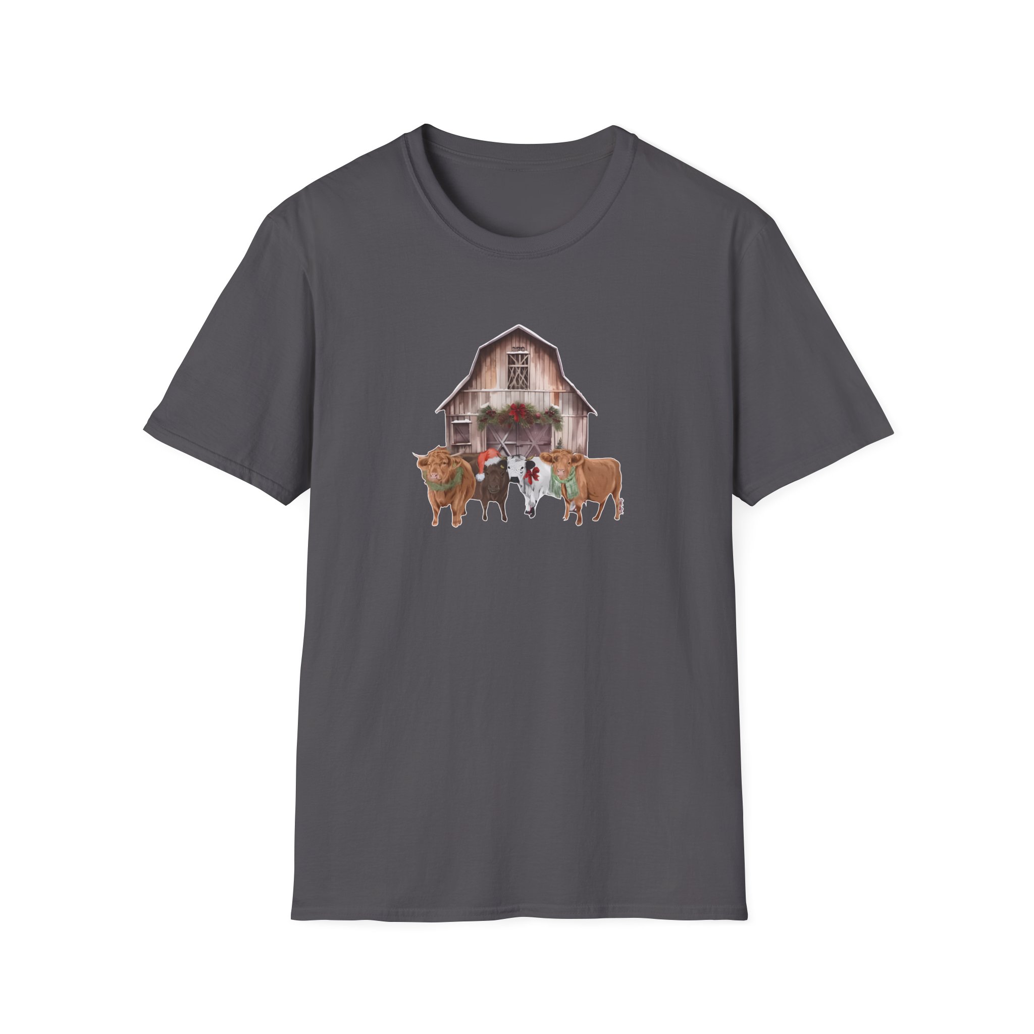 Katie Van Slyke Christmas Cows Unisex Softstyle T-Shirt