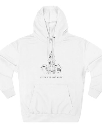Nina Dobrev Eet Me in the Town Square Three-Panel Fleece Hoodie