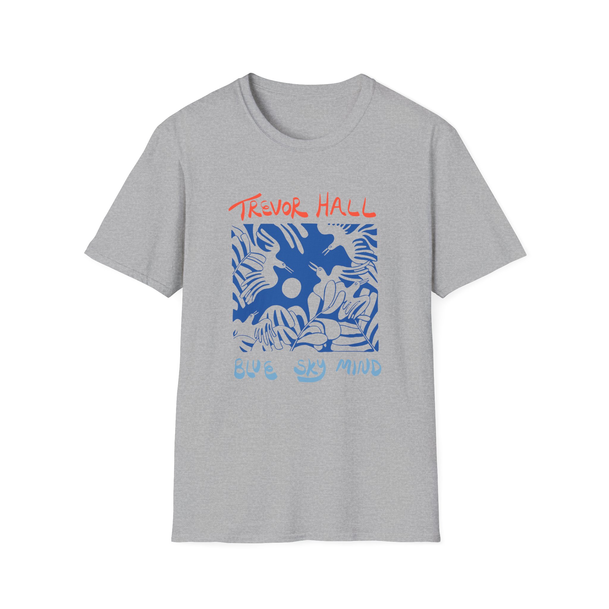 Trevor Hall Blue Sky Mind Birds Unisex Softstyle T-Shirt