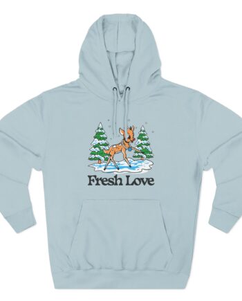 Fresh Love Snow Dough Three-Panel Fleece Hoodie