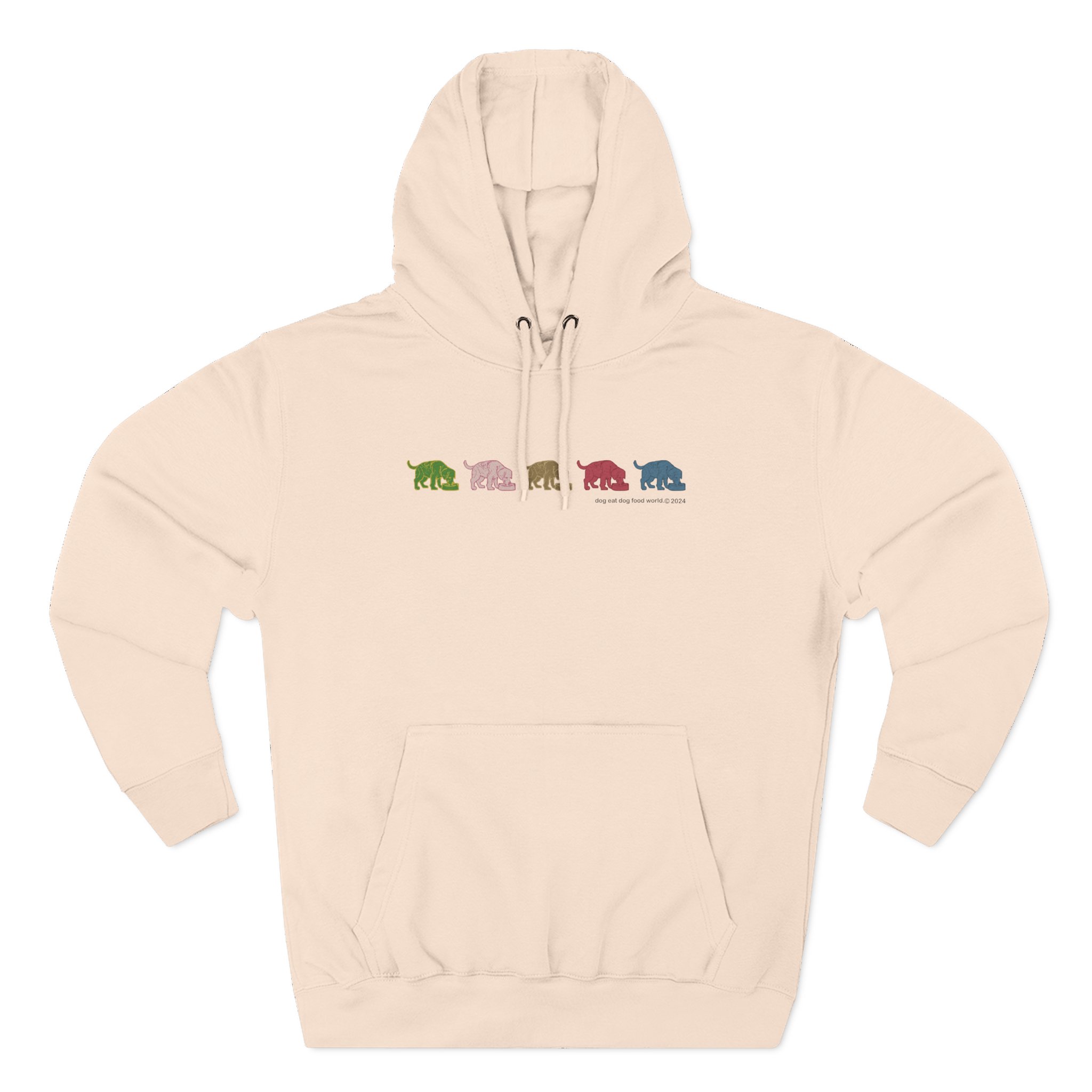 Niko B 5 Dogs Three-panel Fleece Hoodie
