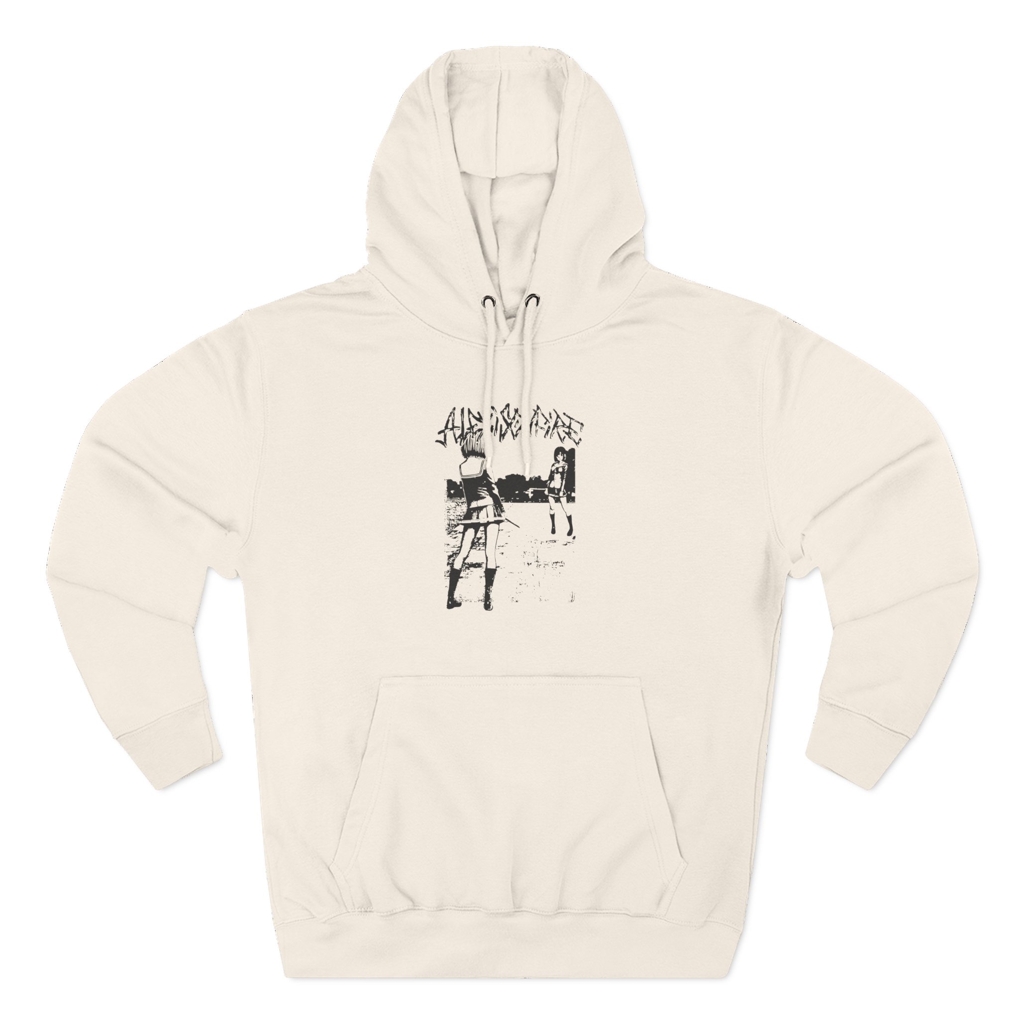 Alexisonfire Anime Knife Fight Three-Panel Fleece Hoodie