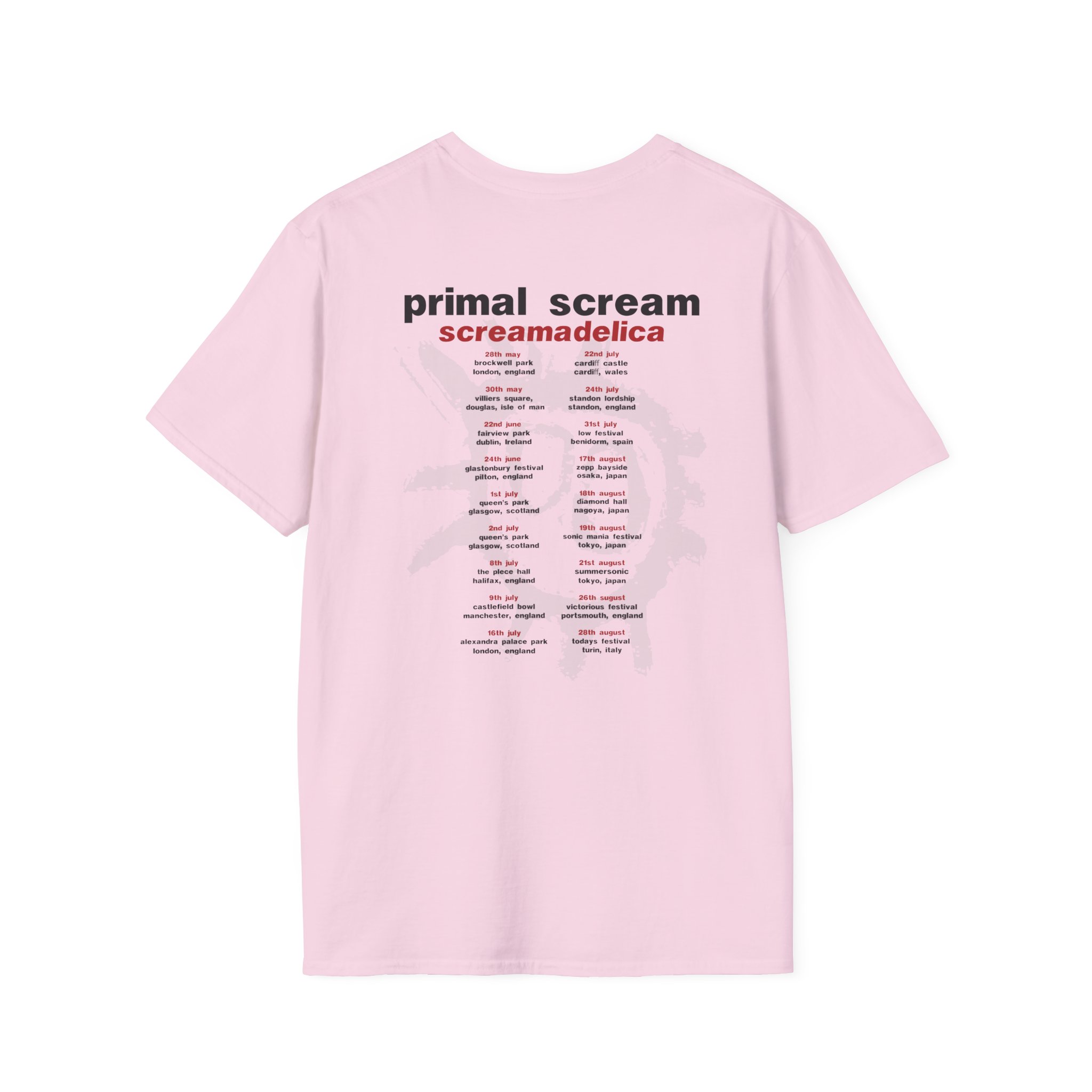 Primal Scream Screamadelica Tour Unisex Softstyle T-Shirt