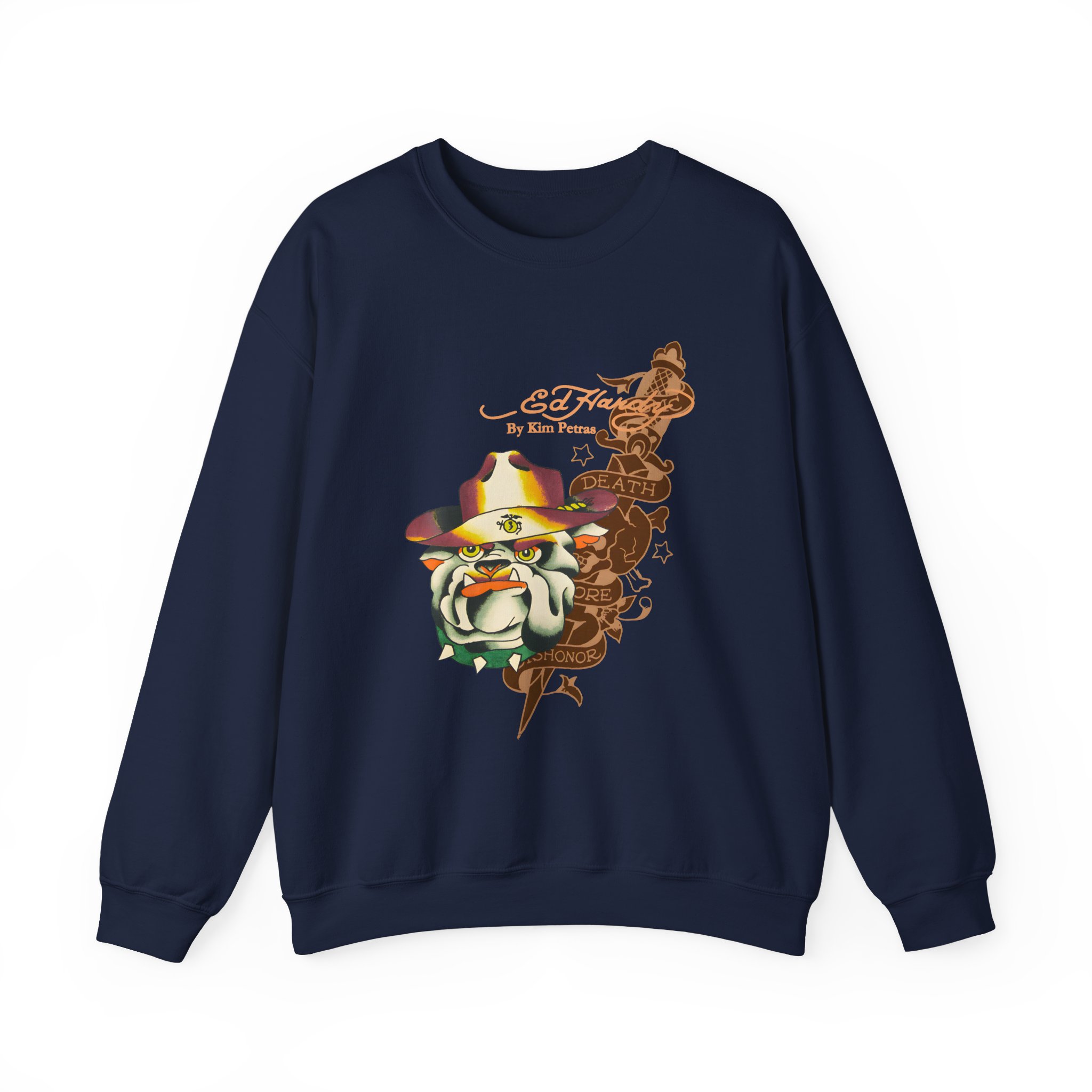Kim Petras Bulldog Boxy Unisex Heavy Blendâ„¢ Crewneck Sweatshirt