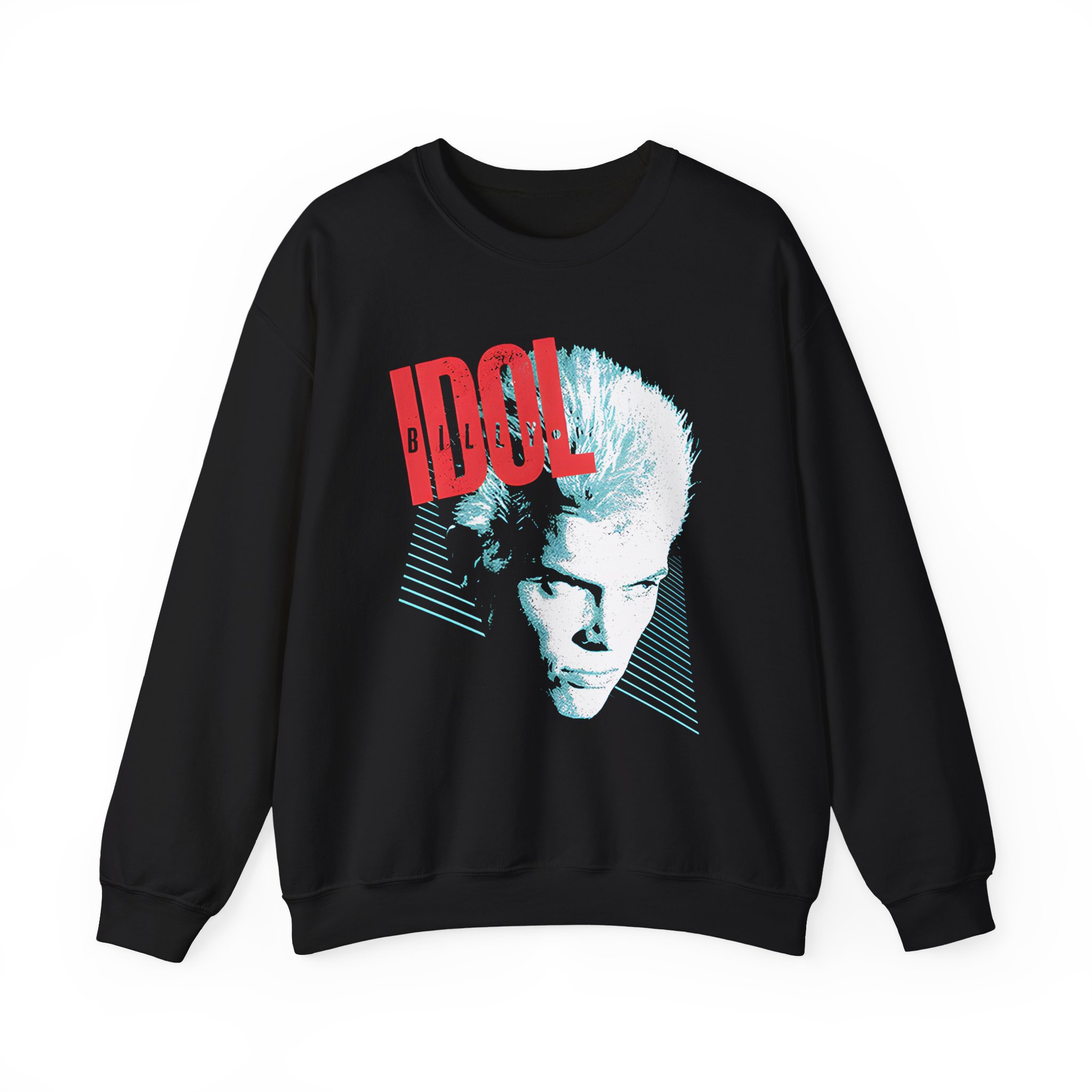 Billy Idol Face Stripes Unisex Heavy Blendâ„¢ Crewneck Sweatshirt