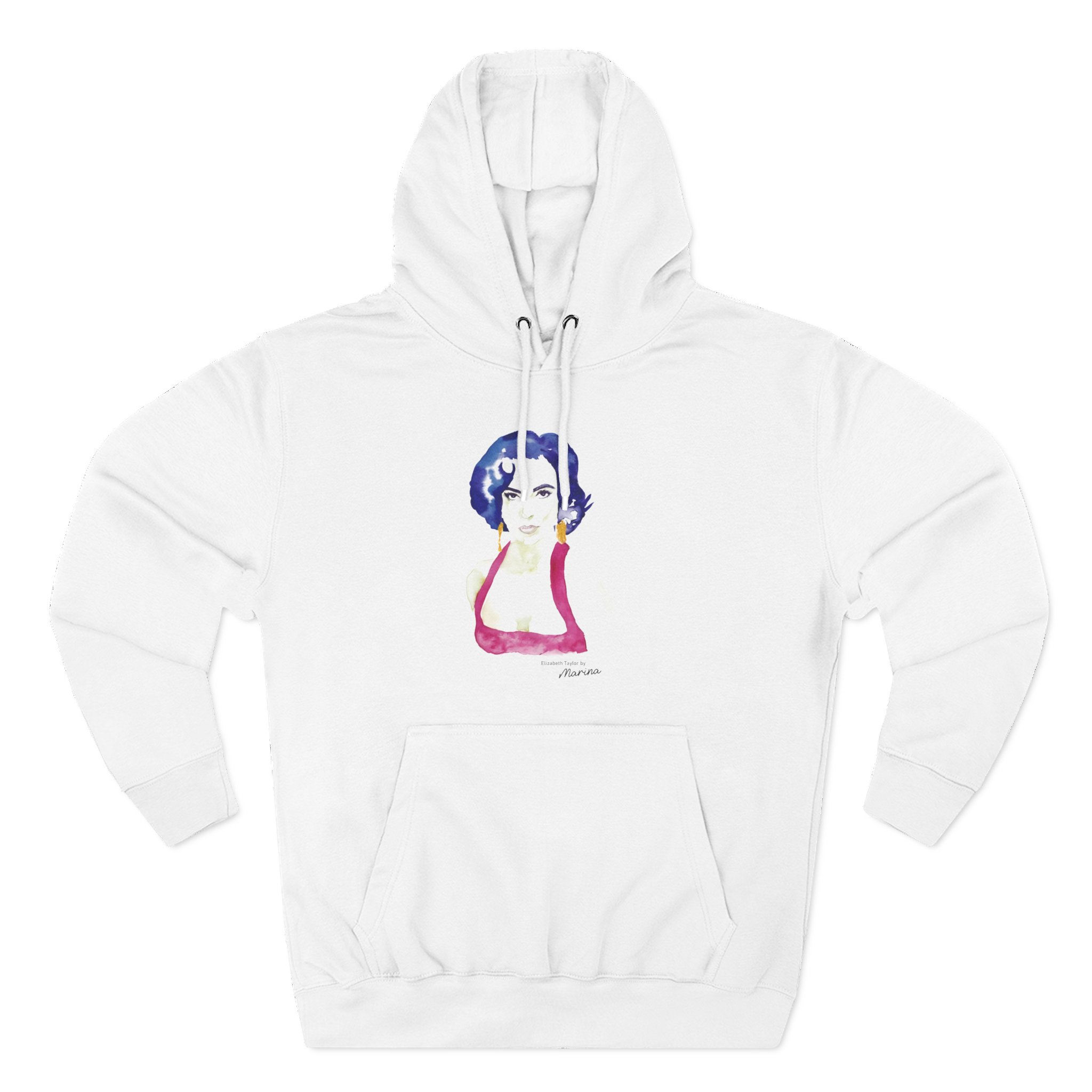 Marina Elizabeth Taylor Illustration Three-Panel Fleece Hoodie