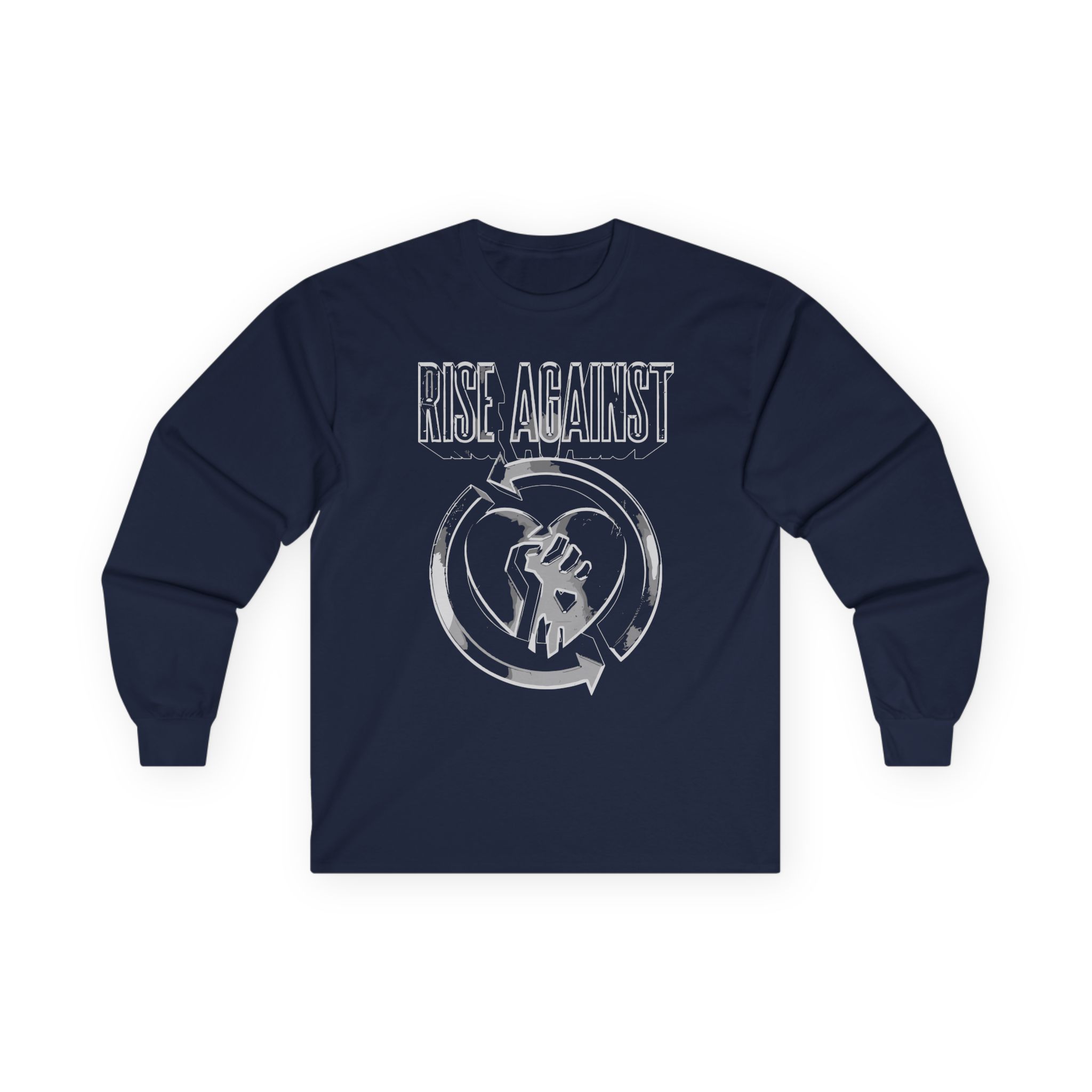 Rise Against Heartfist Logo 3d Unisex Ultra Cotton Long Sleeve Tee