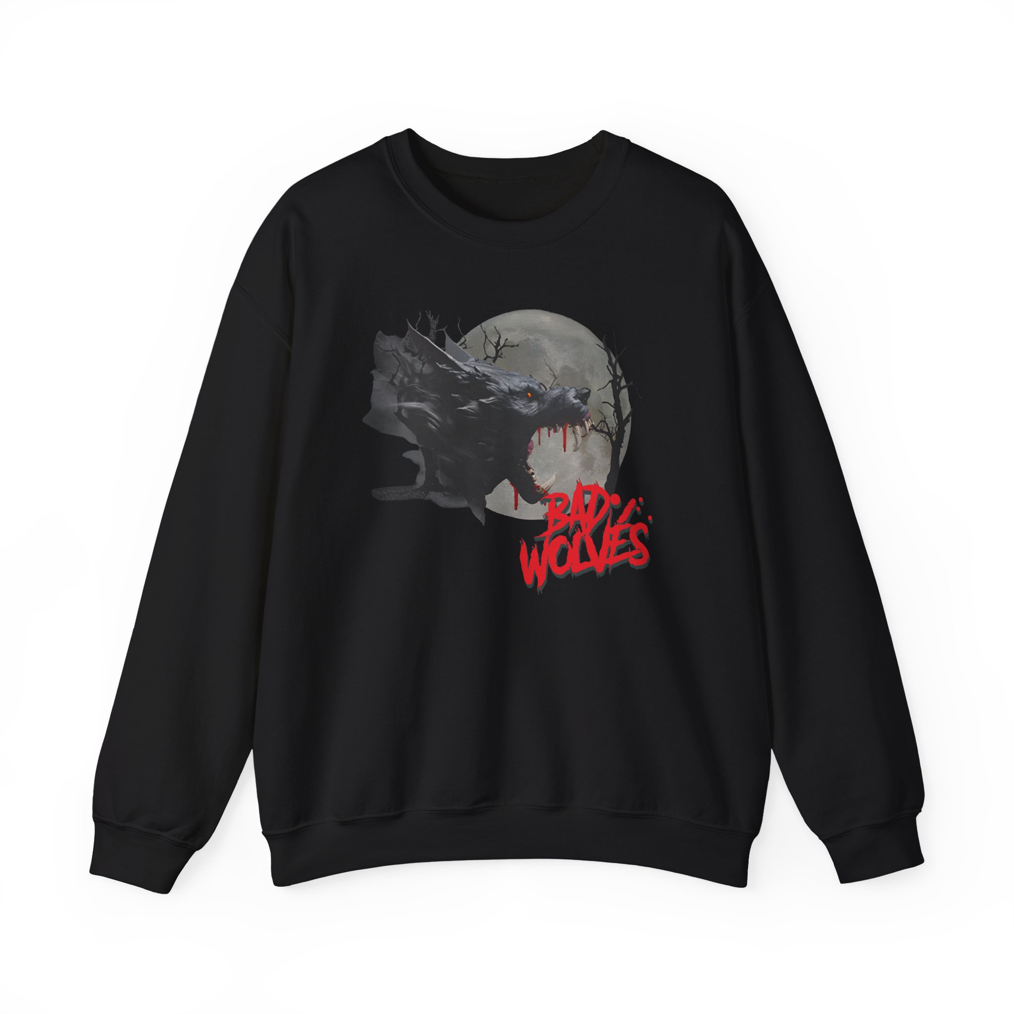 Bad Wolves Full Moon Werewolf Unisex Heavy Blendâ„¢ Crewneck Sweatshirt
