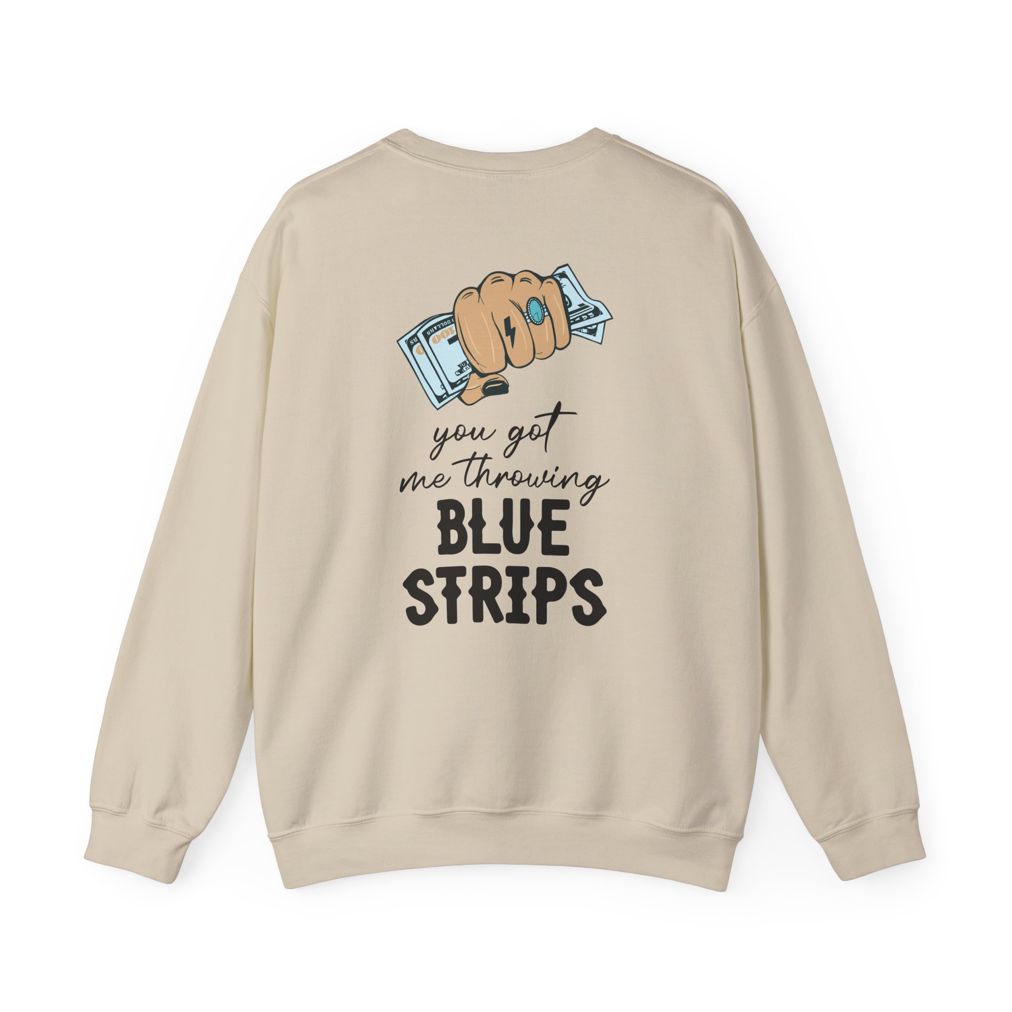Jessie Murph Blue Strips Unisex Heavy Blendâ„¢ Crewneck Sweatshirt