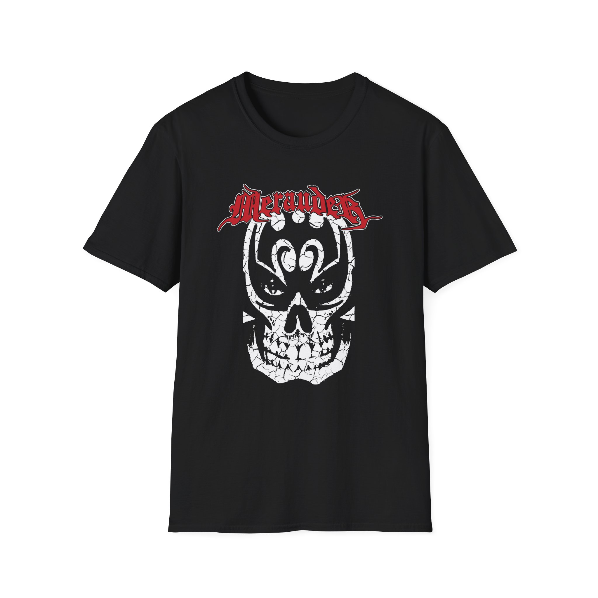Merauder Cracked Skull Unisex Softstyle T-Shirt