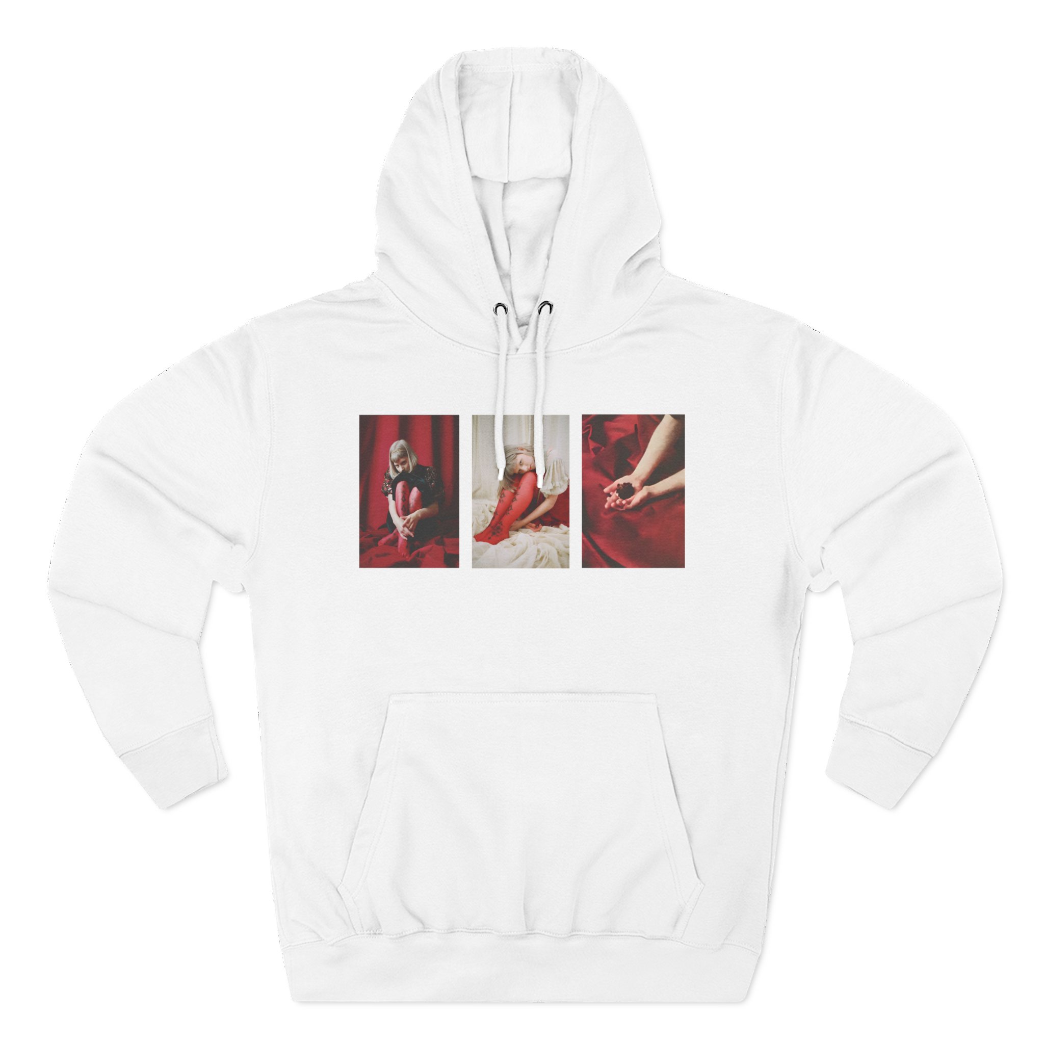 Aurora Triptich Album Art Ecru Three-Panel Fleece Hoodie