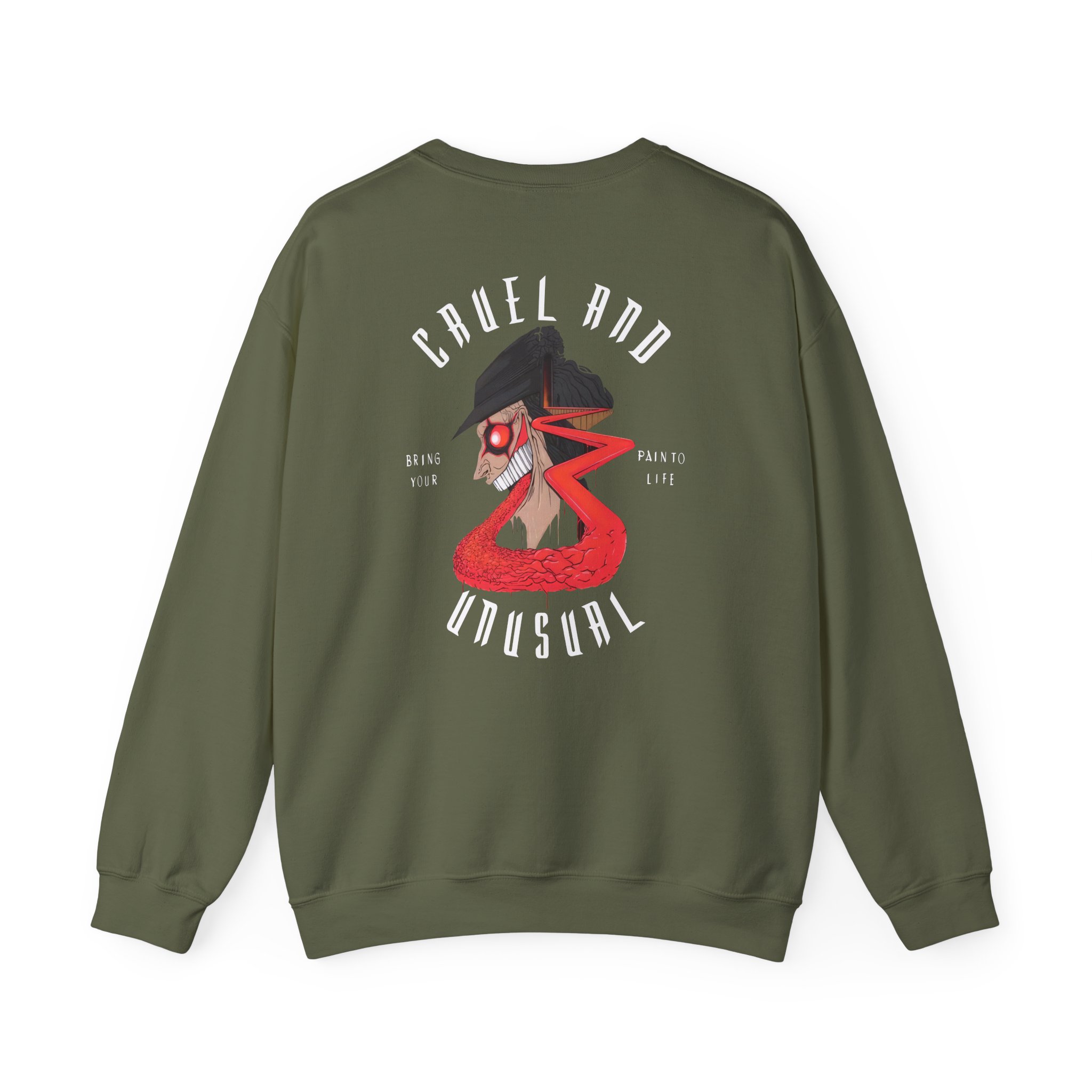 Avatar Band Cruel and Unusual Left Chest Unisex Heavy Blendâ„¢ Crewneck Sweatshirt