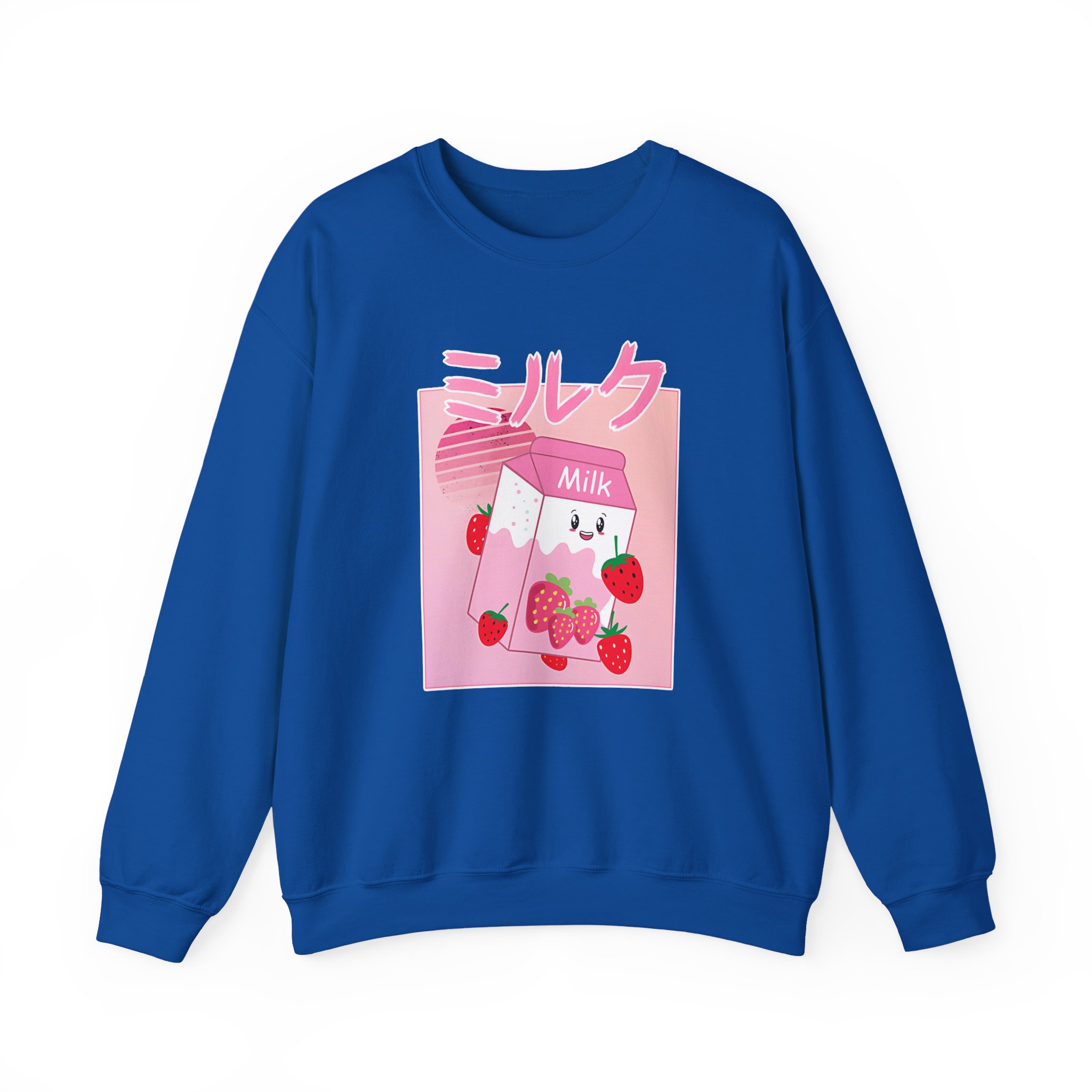 Georgenotfound Anime Strawberry Milk Shake Unisex Heavy Blendâ„¢ Crewneck Sweatshirt
