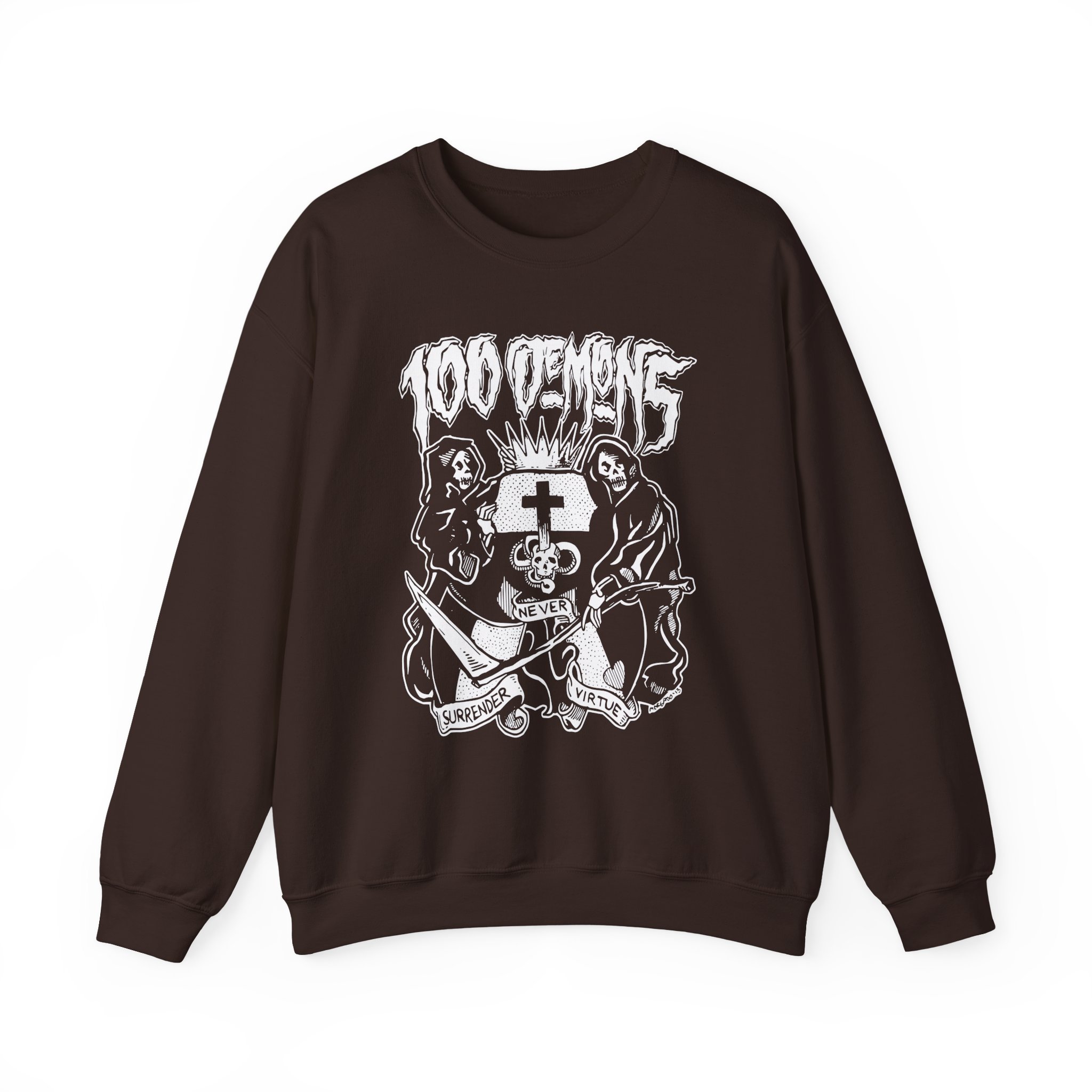 100 Demons Unisex Heavy Blendâ„¢ Crewneck Sweatshirt
