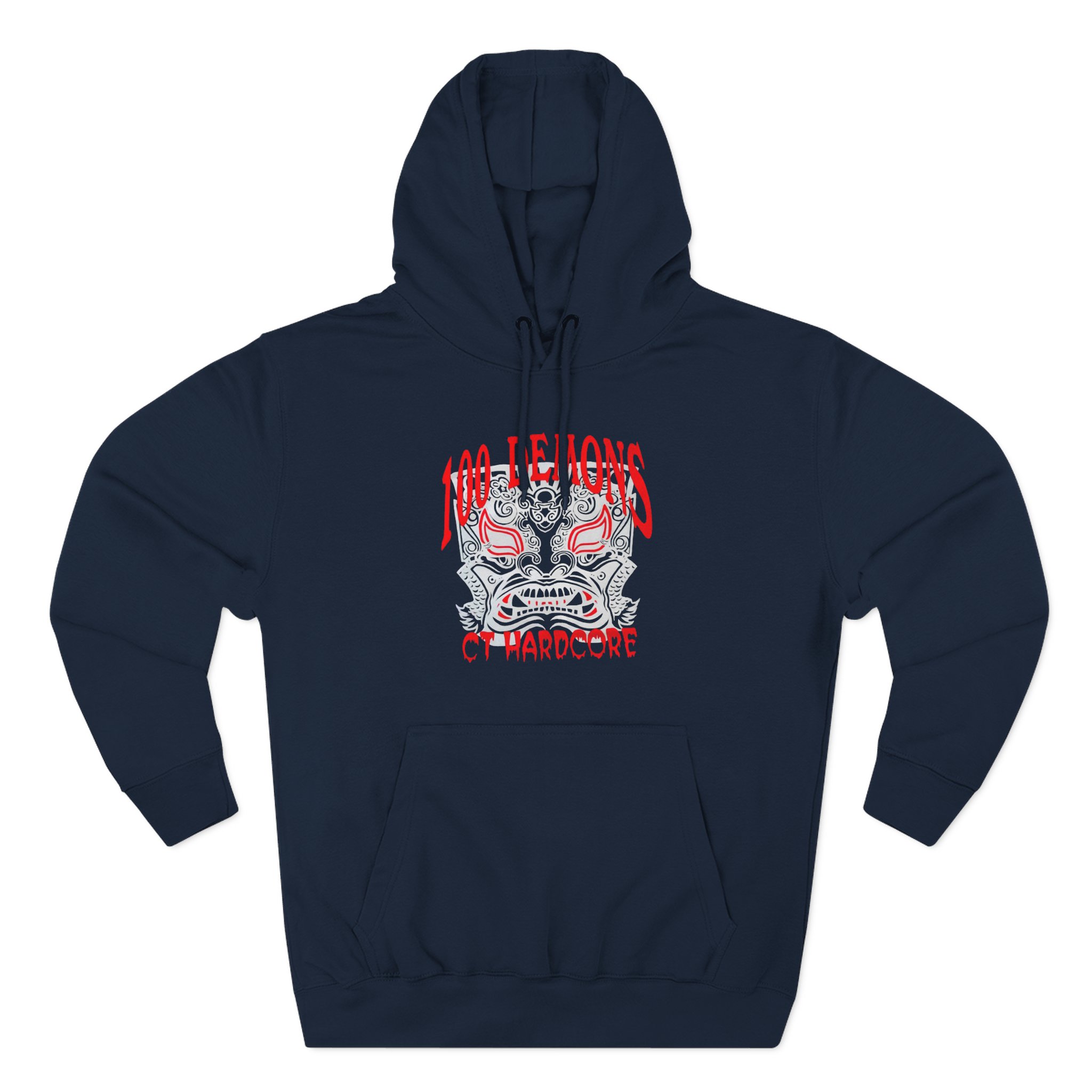 100 Demons 1998 demo Three-Panel Fleece Hoodie