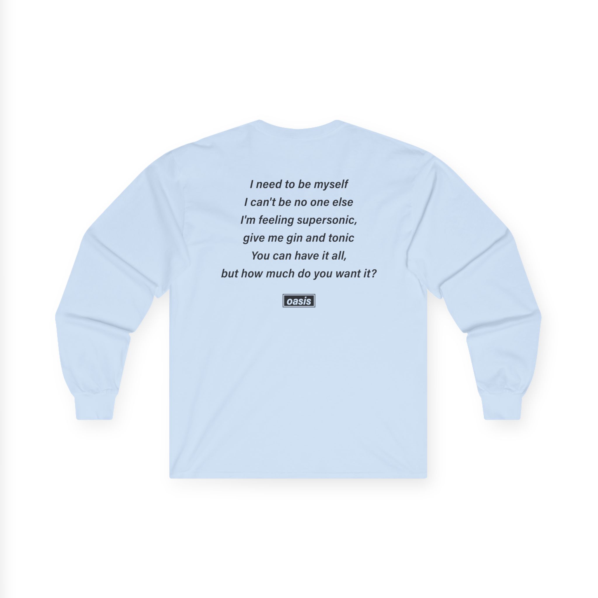 Oasis Supersonic Unisex Ultra Cotton Long Sleeve Tee