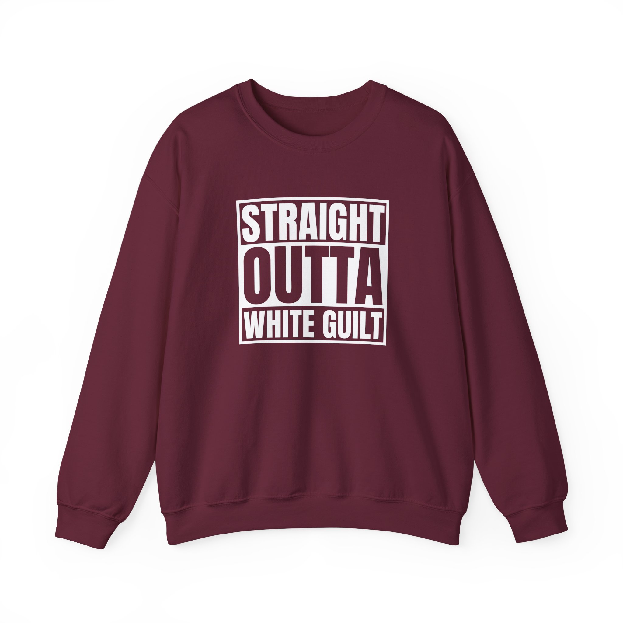 Upchurch Straight Outta White Guilt Unisex Heavy Blendâ„¢ Crewneck Sweatshirt