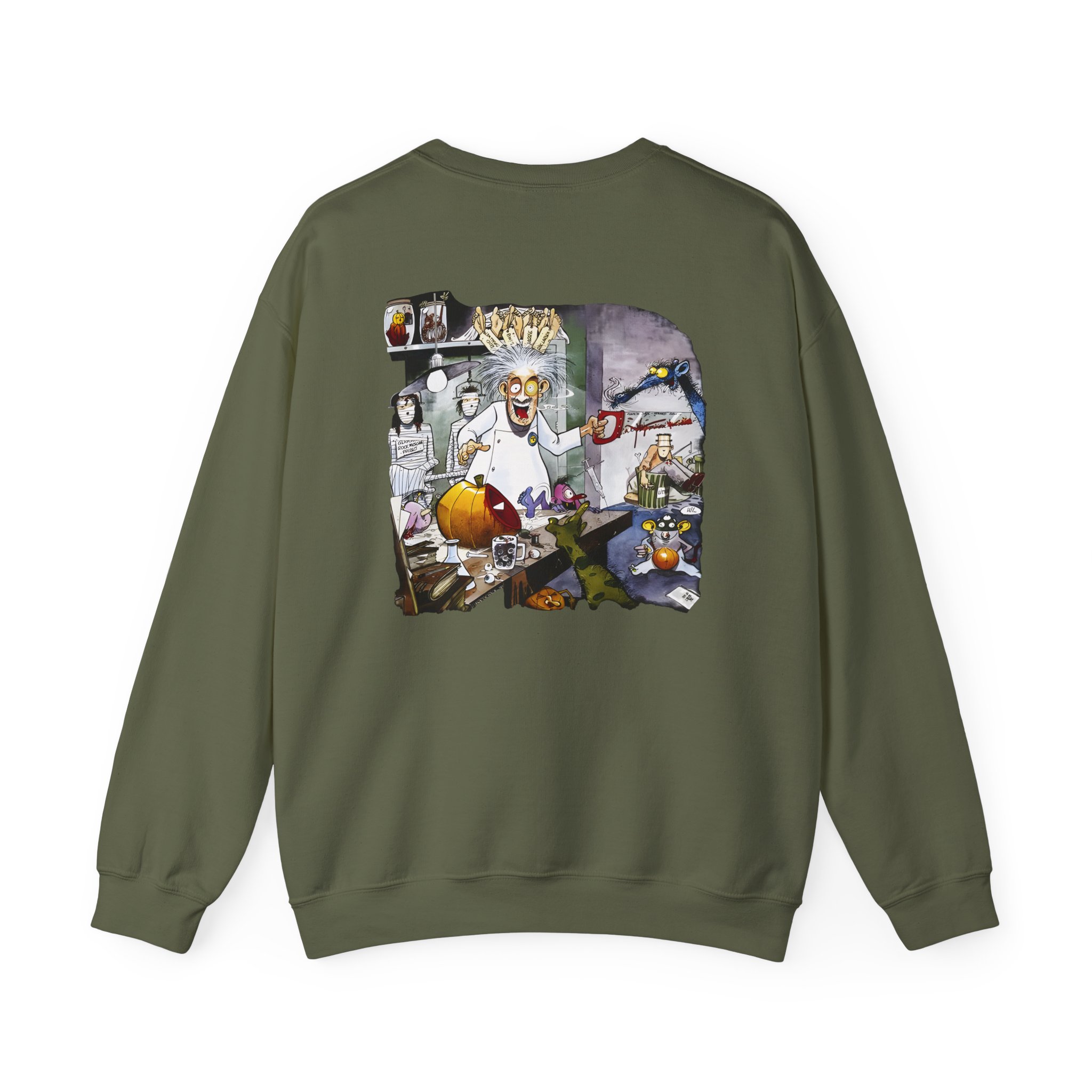 Helloween Dr. Stein Zipper Unisex Heavy Blendâ„¢ Crewneck Sweatshirt