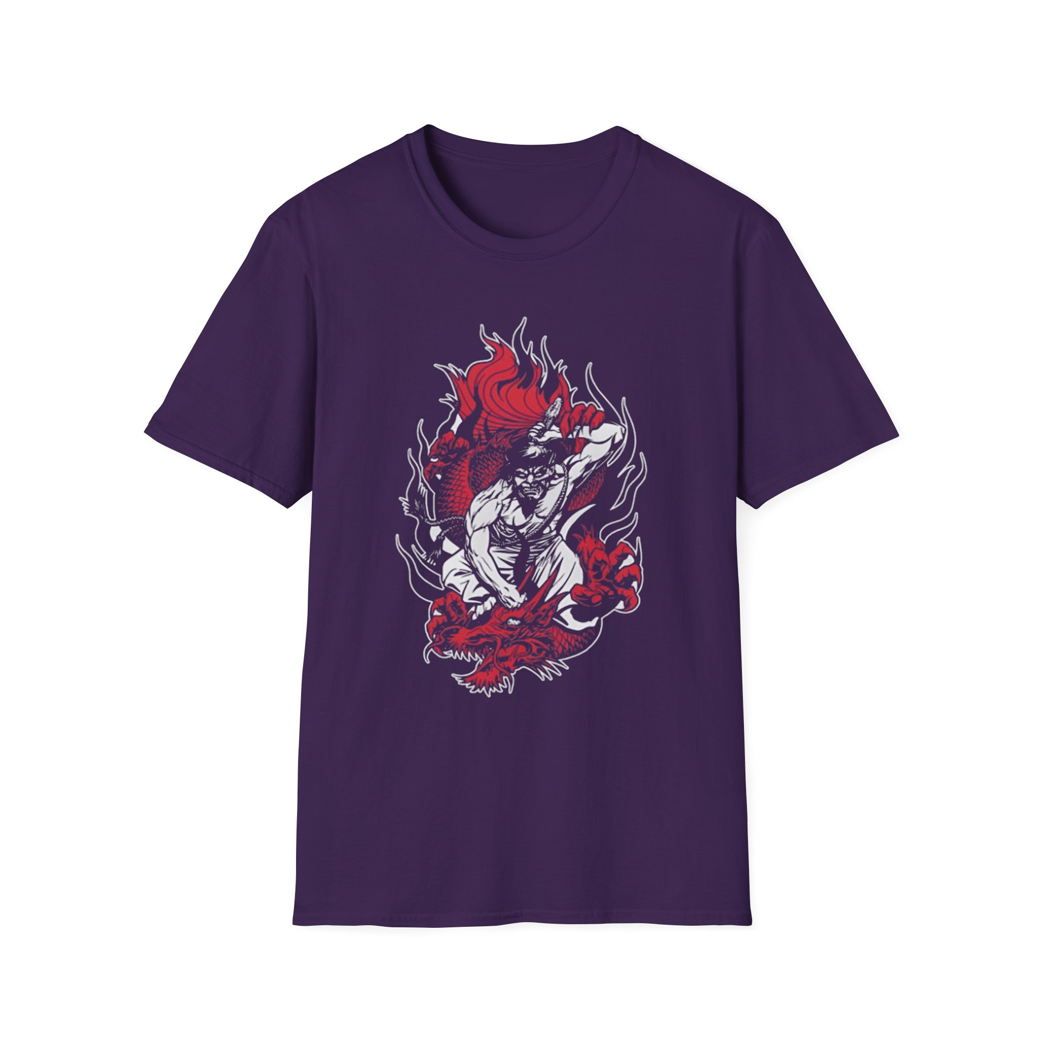 100 Demons Samurai Dragon Unisex Softstyle T-Shirt