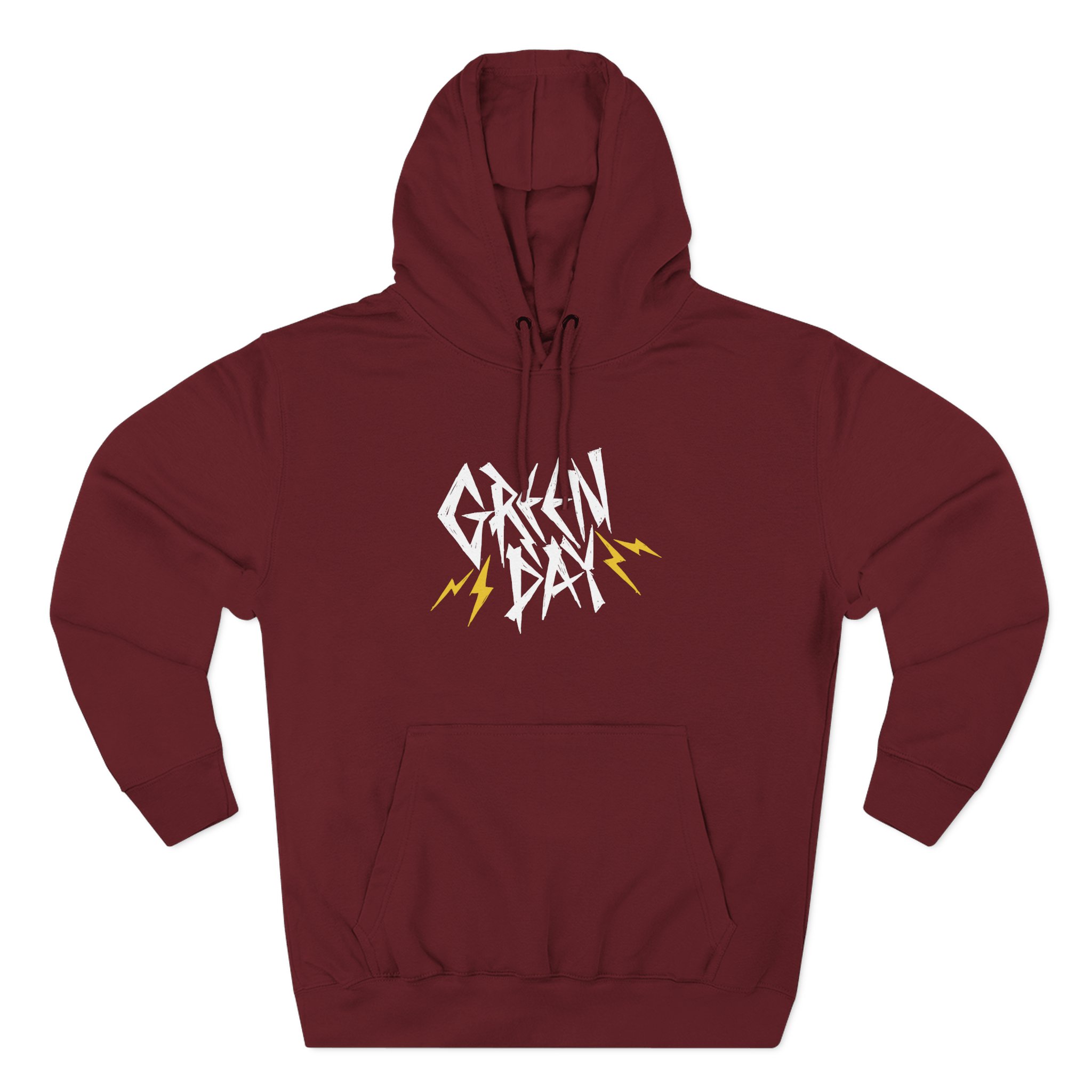 Green Day Bolt Logo Three-Panel Fleece Hoodie
