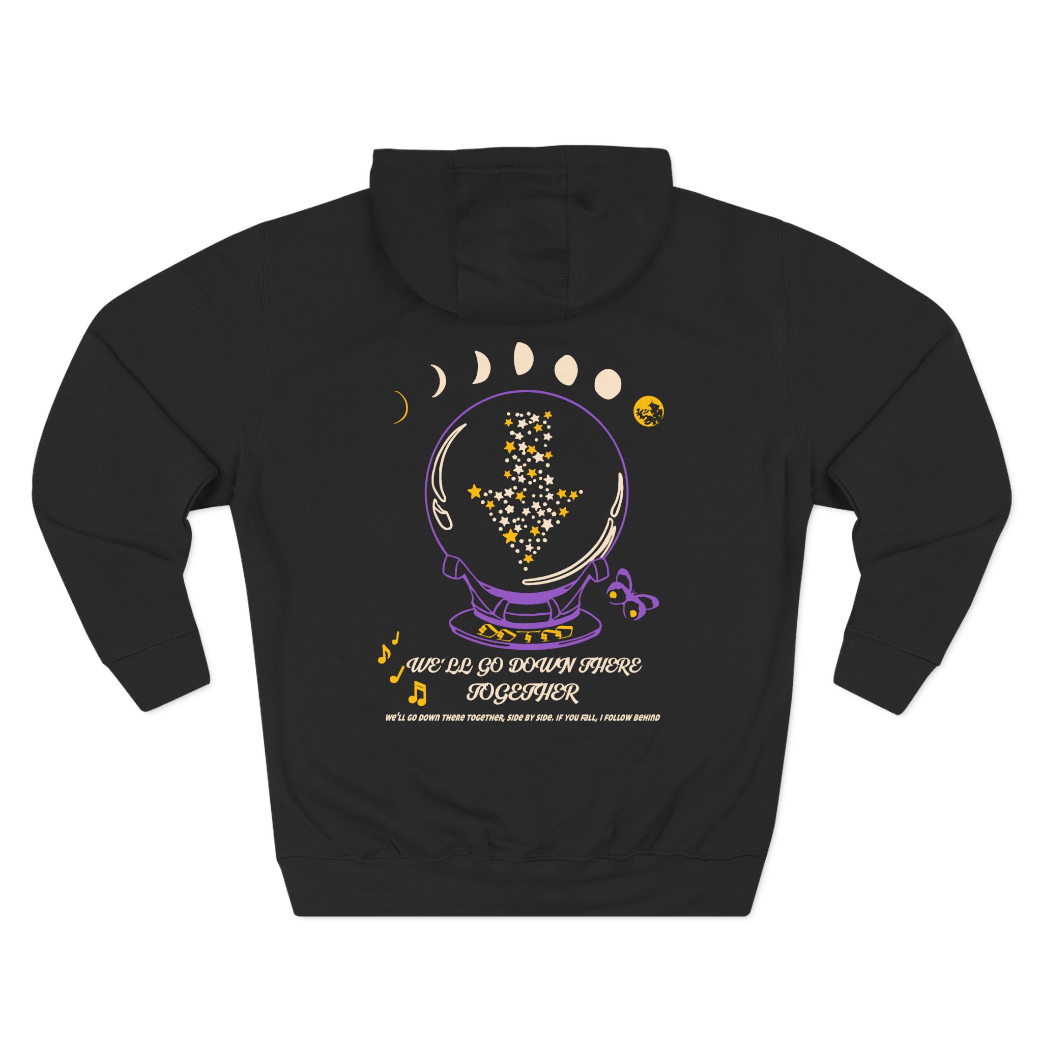 Foxing Crystal Ball Three-Panel Fleece Hoodie