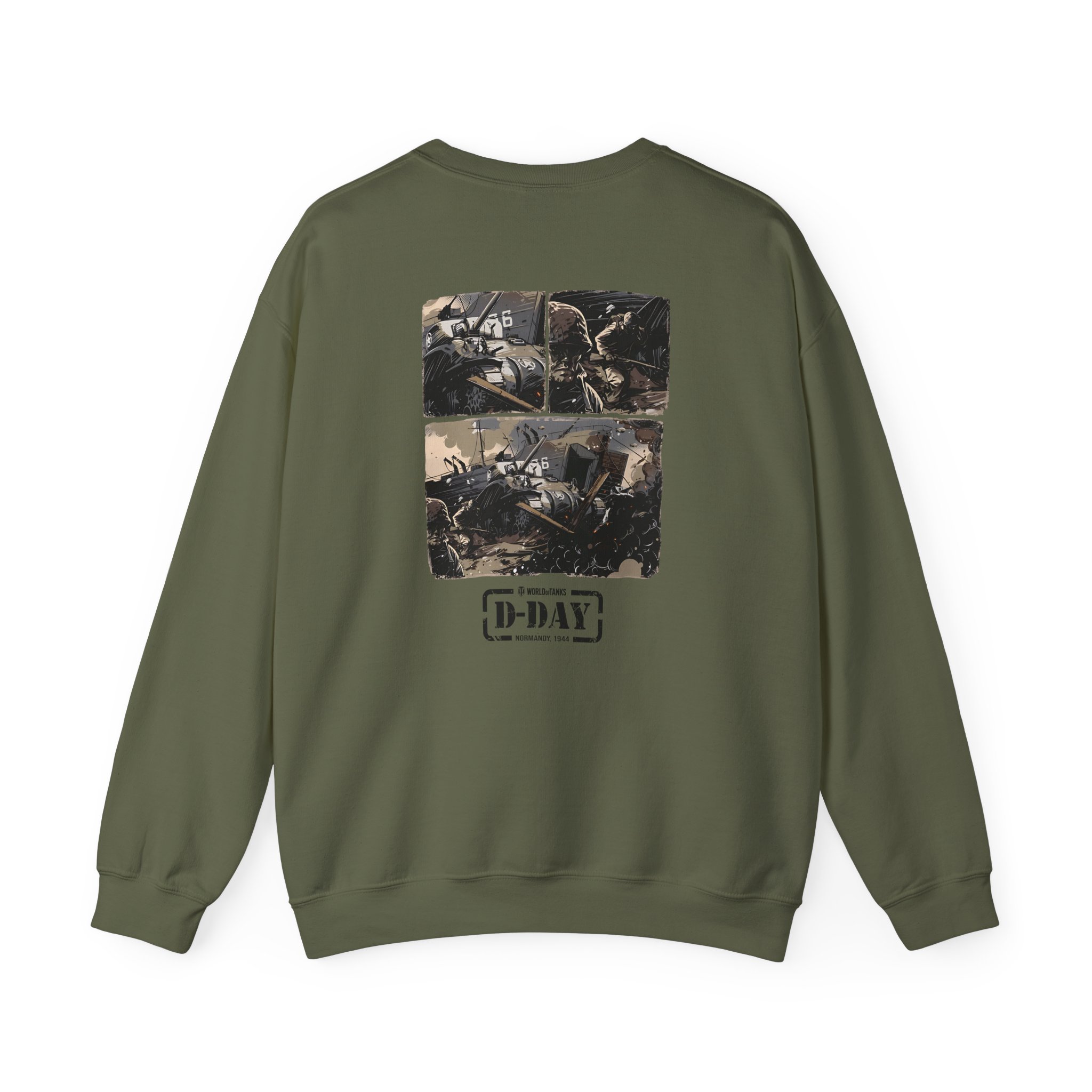 World of Tank Wot D-day Fury Storm Unisex Heavy Blendâ„¢ Crewneck Sweatshirt